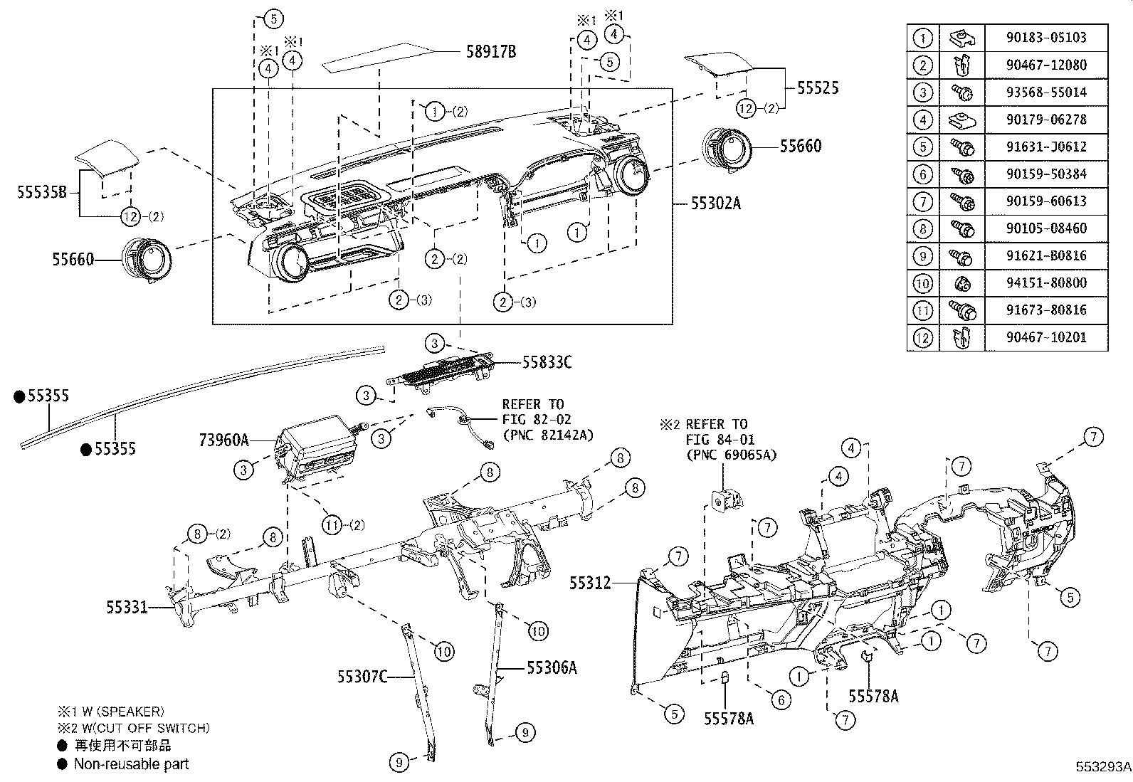 55302-42906-C0 PANEL SUB-ASSY, INSTRUMENT, UPPER product image