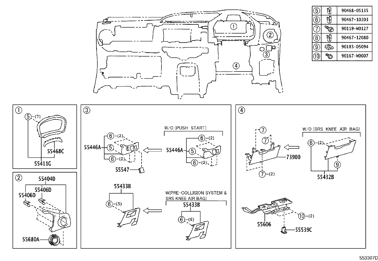 86451-0D040 PANEL SUB-ASSY, INSTRUMENT CLUSTER FINISH, CENTER product image