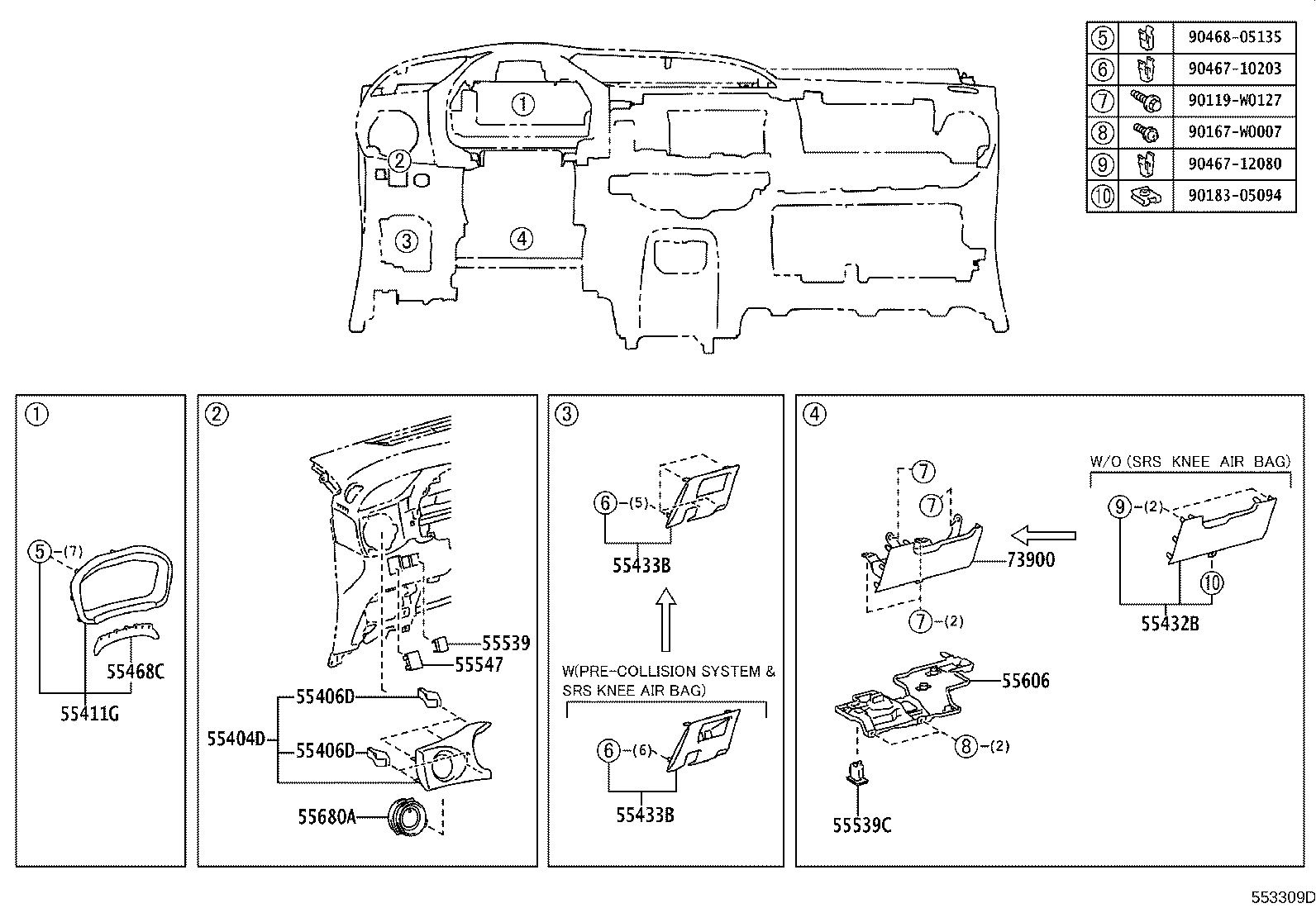 86451-0D040 PANEL SUB-ASSY, INSTRUMENT CLUSTER FINISH, CENTER product image