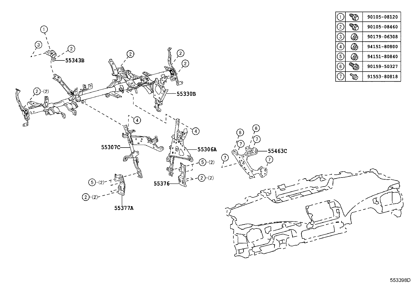 55302-62080-C0 PANEL SUB-ASSY, INSTRUMENT, UPPER product image