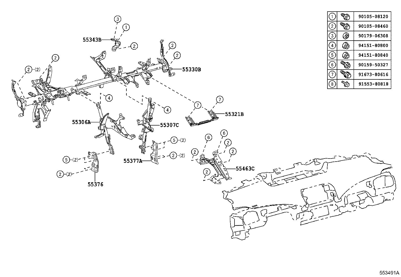 55302-62070-C0 PANEL SUB-ASSY, INSTRUMENT, UPPER product image