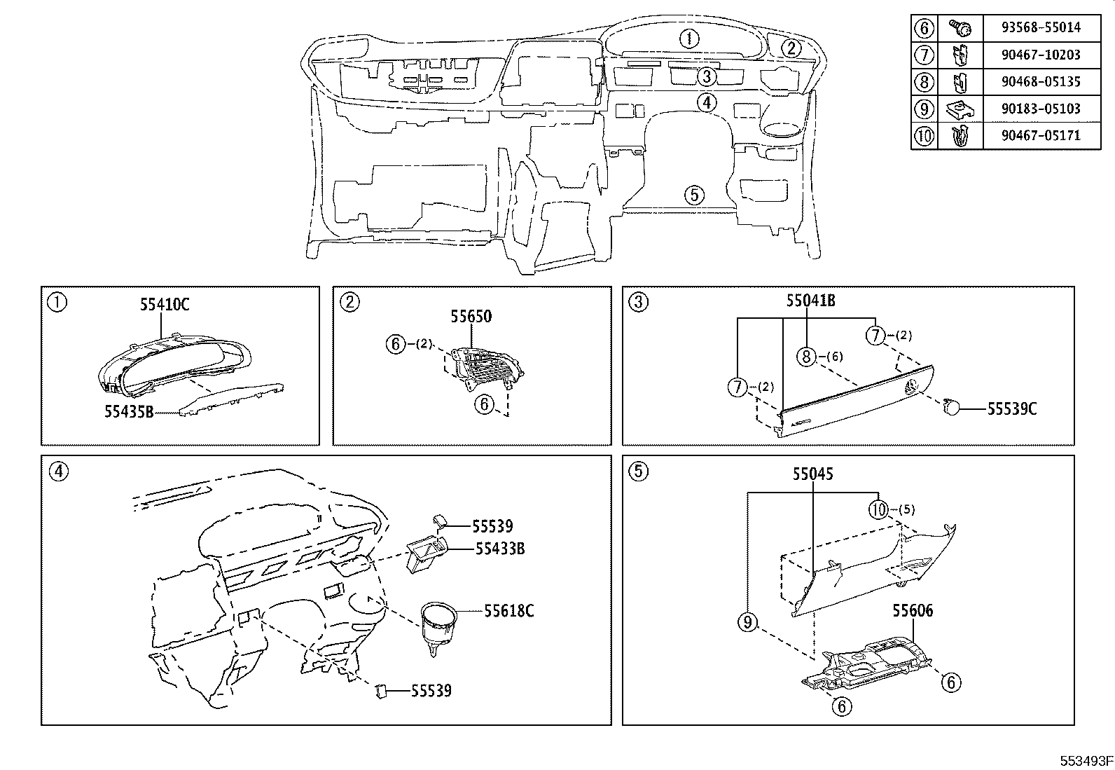 55349-52260 CUSHION, INSTRUMENT PANEL product image