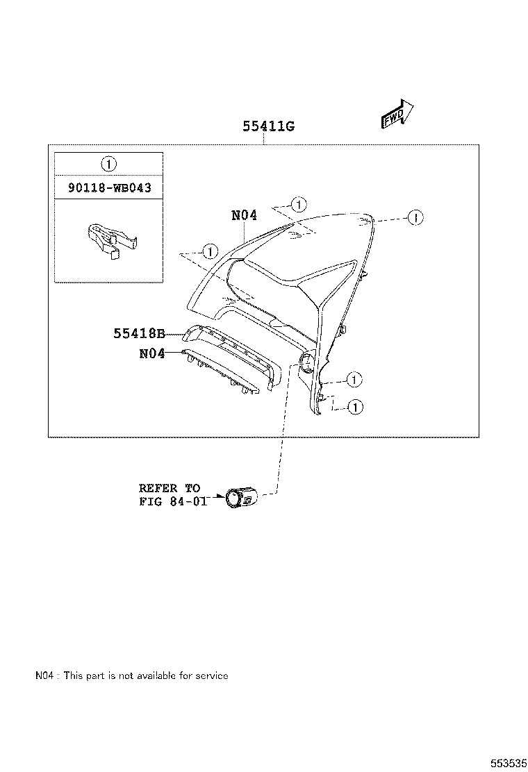 90118-WBA33 CUSHION, INSTRUMENT PANEL product image