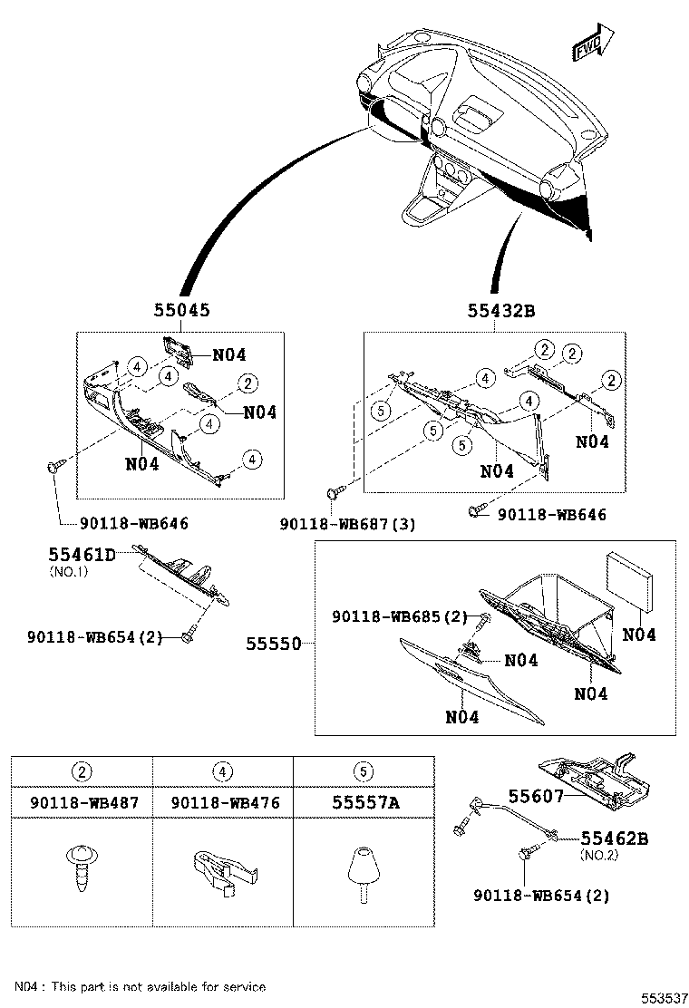 90118-WBA33 CUSHION, INSTRUMENT PANEL product image