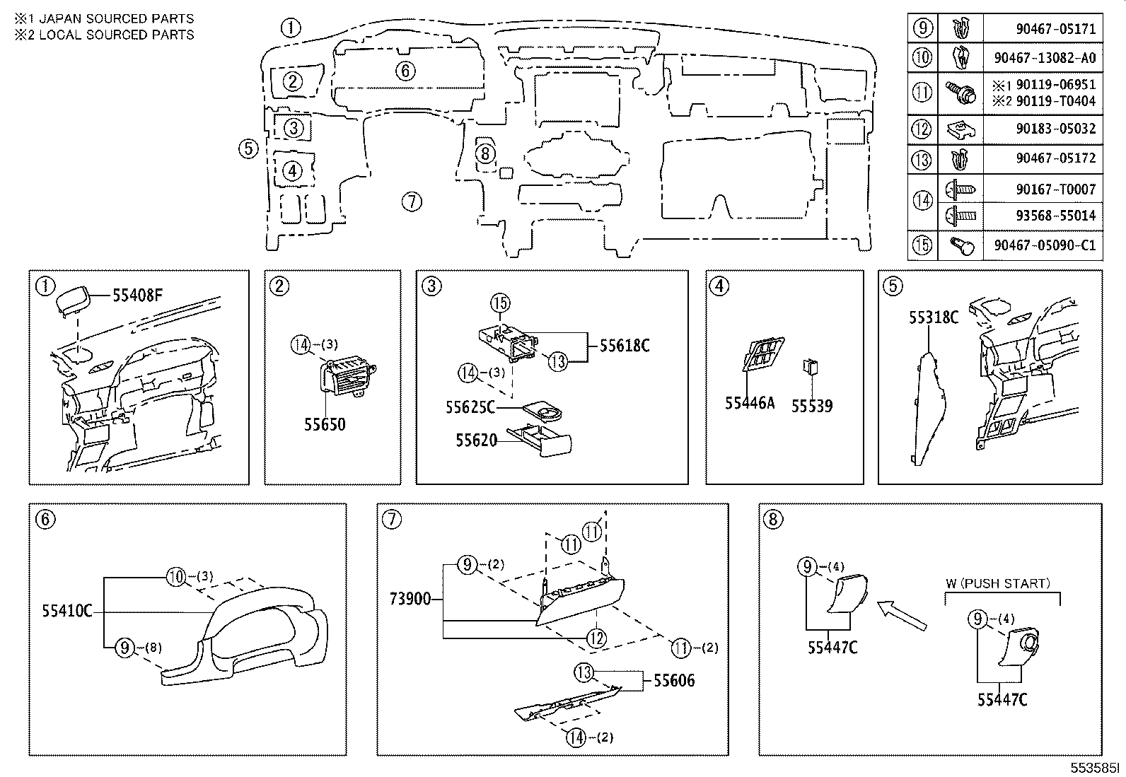 55302-KK120-C0 PANEL SUB-ASSY, INSTRUMENT, UPPER product image