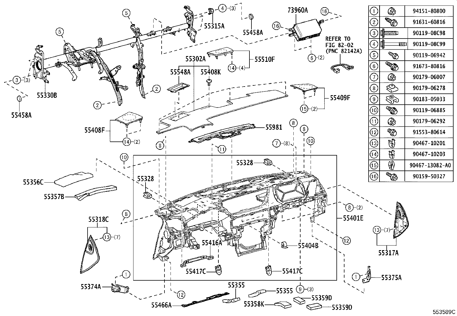 55302-30170-C3 PANEL SUB-ASSY, INSTRUMENT, UPPER product image