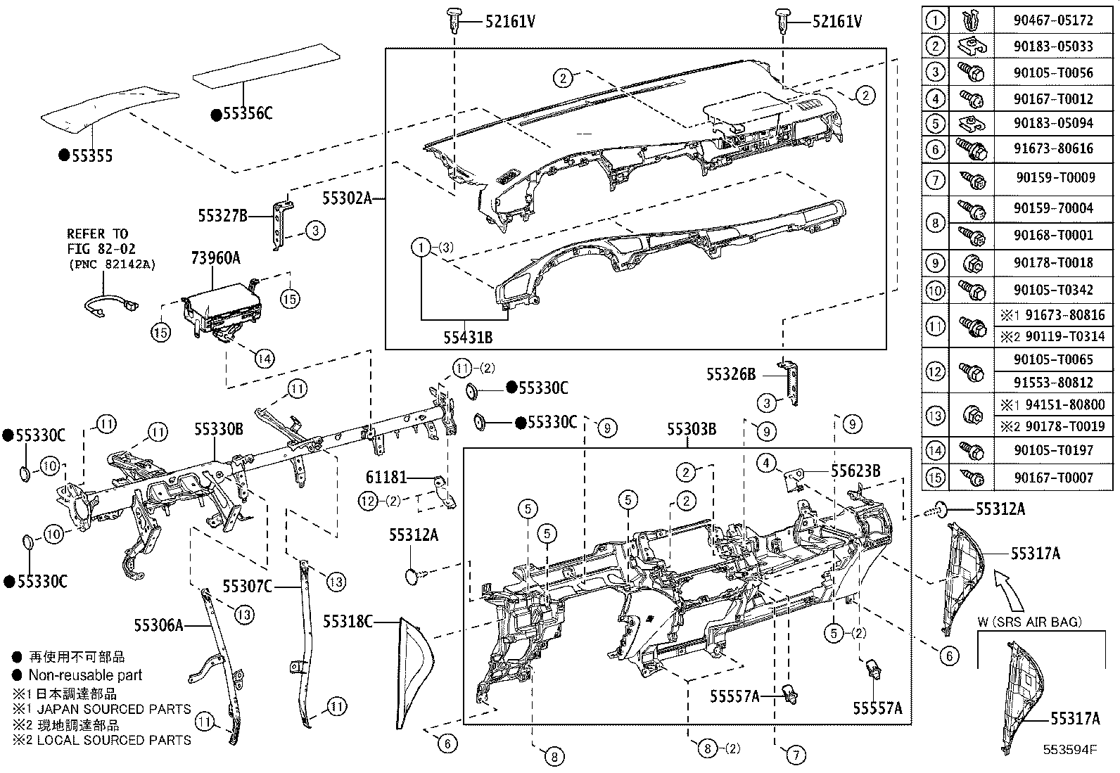 55302-KK080-C0 PANEL SUB-ASSY, INSTRUMENT, UPPER product image