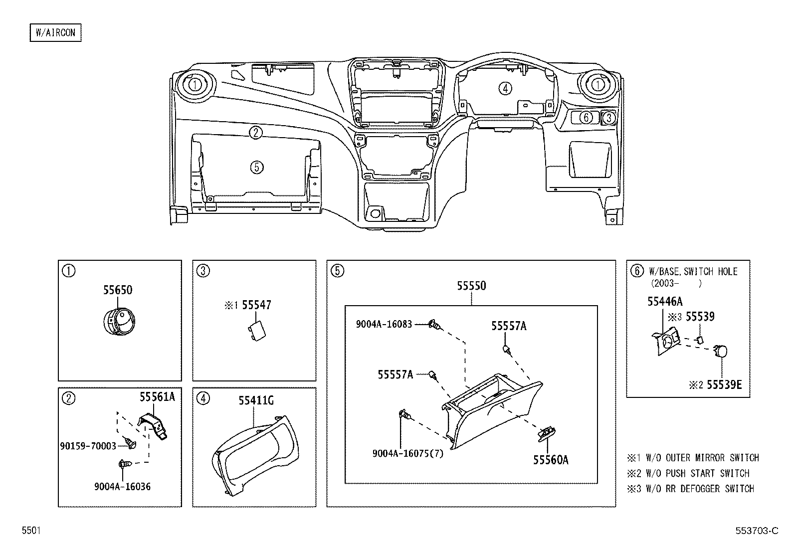 55355-BZ100 CUSHION, INSTRUMENT PANEL, NO.1 product image