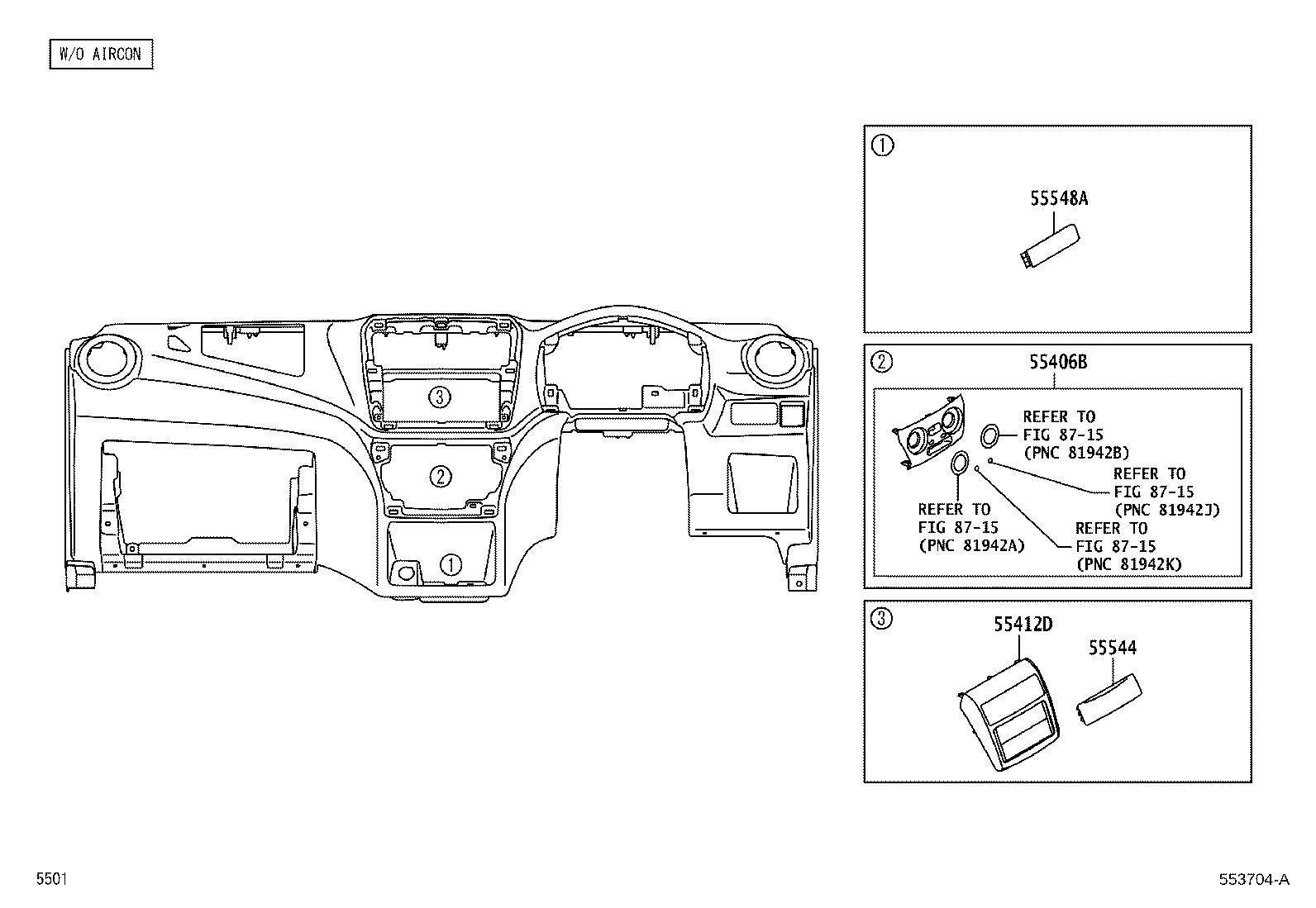 55355-BZ100 CUSHION, INSTRUMENT PANEL, NO.1 product image