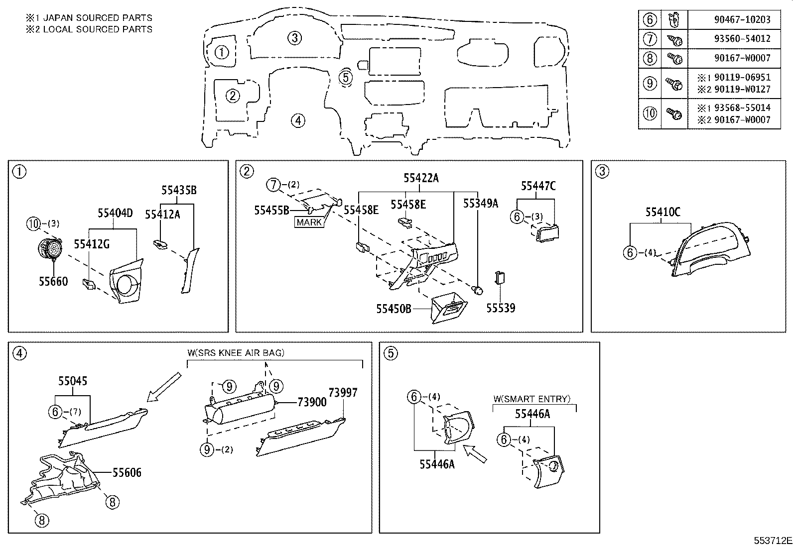 55302-02531-C1 PANEL SUB-ASSY, INSTRUMENT, UPPER product image