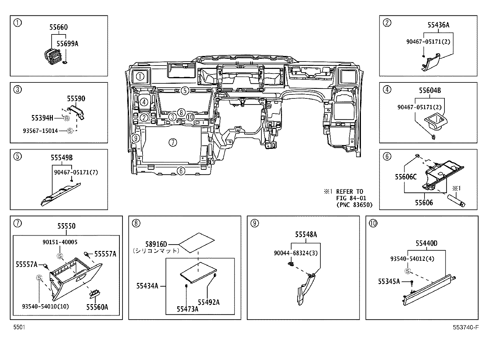 55405-B2820-B0 PANEL SUB-ASSY, INSTRUMENT CLUSTER FINISH, CENTER product image