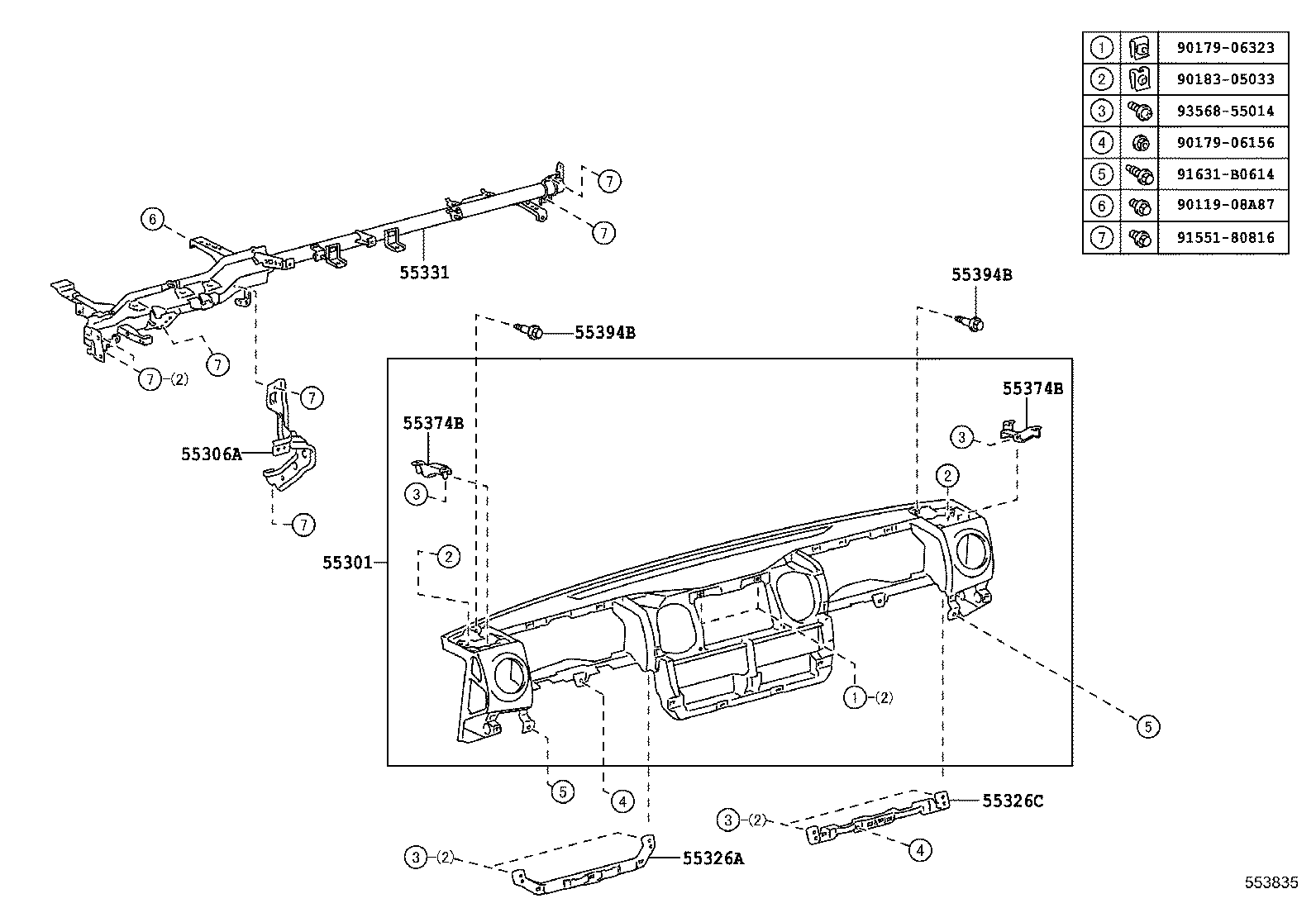 55405-37200-C0 PANEL SUB-ASSY, INSTRUMENT CLUSTER FINISH, CENTER product image