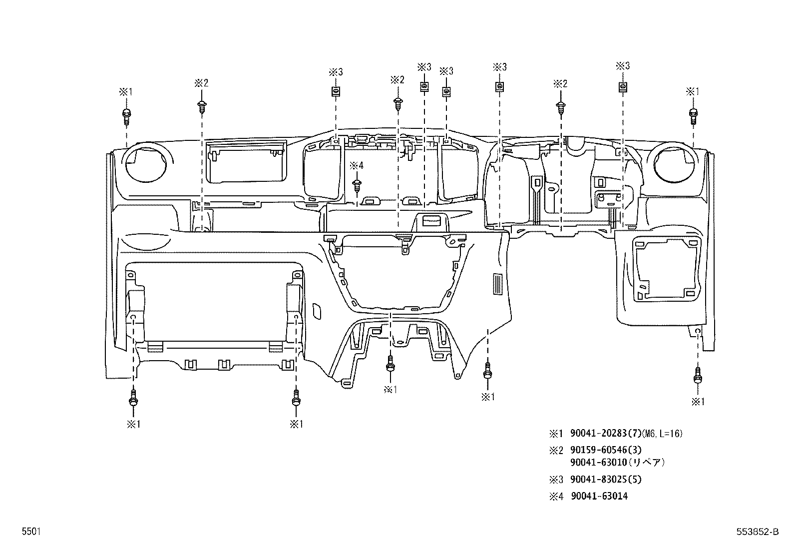 55405-B2A40-C0 PANEL SUB-ASSY, INSTRUMENT CLUSTER FINISH, CENTER product image