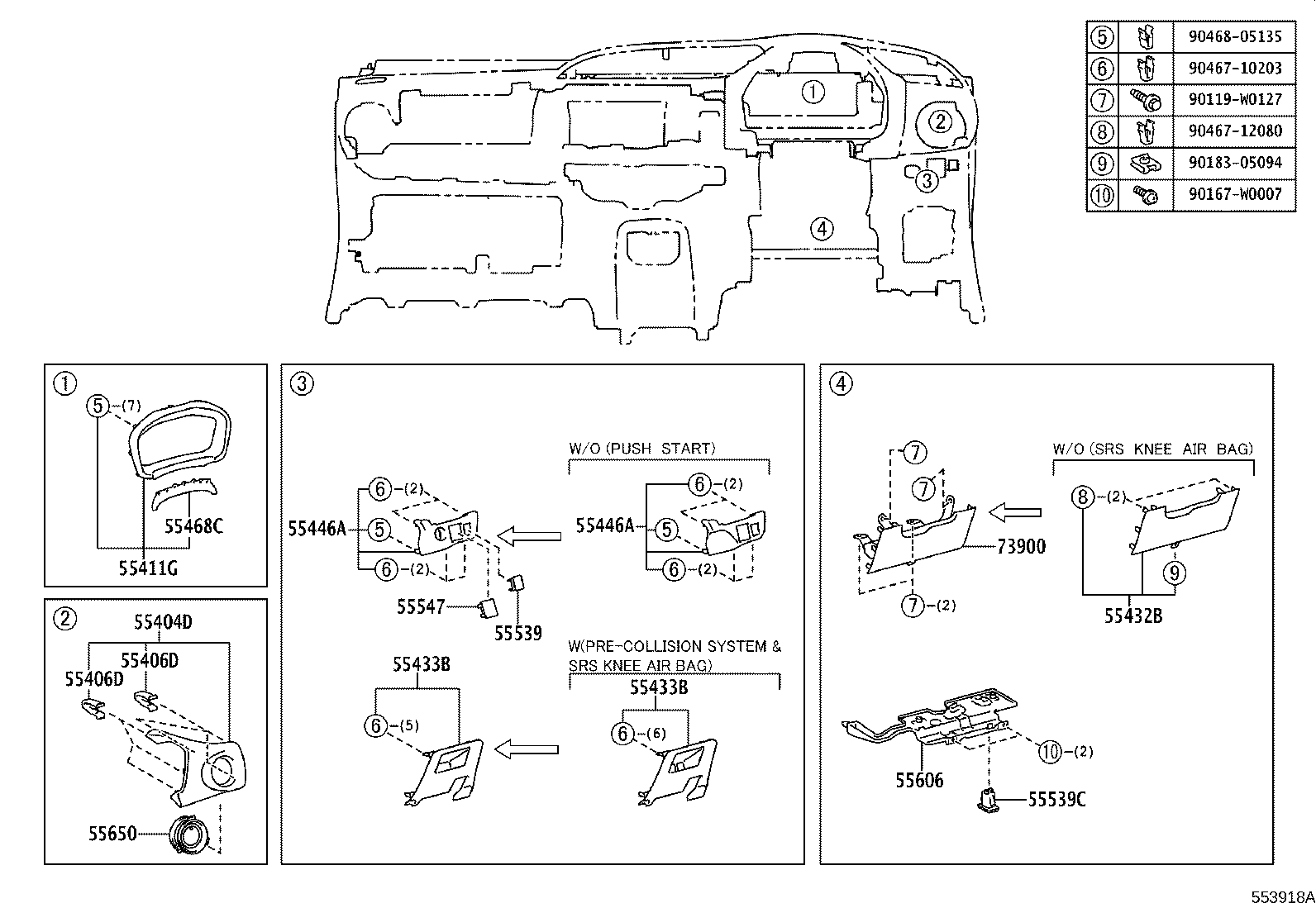 86451-0D040 PANEL SUB-ASSY, INSTRUMENT CLUSTER FINISH, CENTER product image