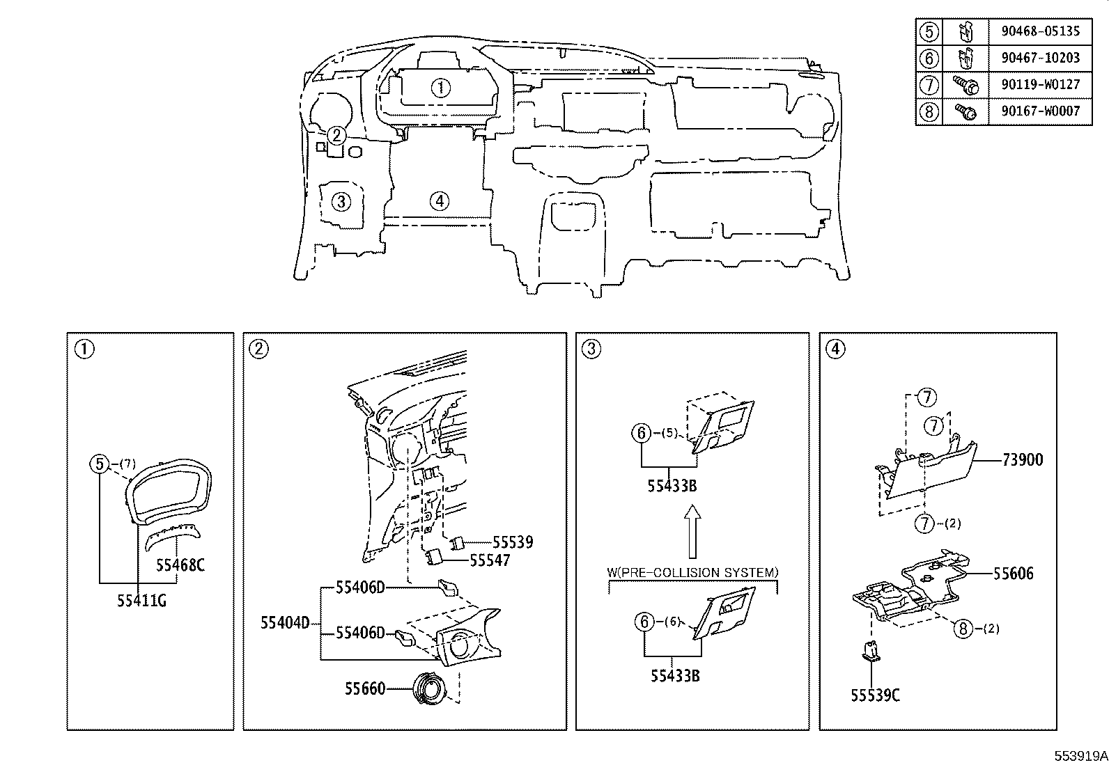 86451-0D080-C0 PANEL SUB-ASSY, INSTRUMENT CLUSTER FINISH, CENTER product image