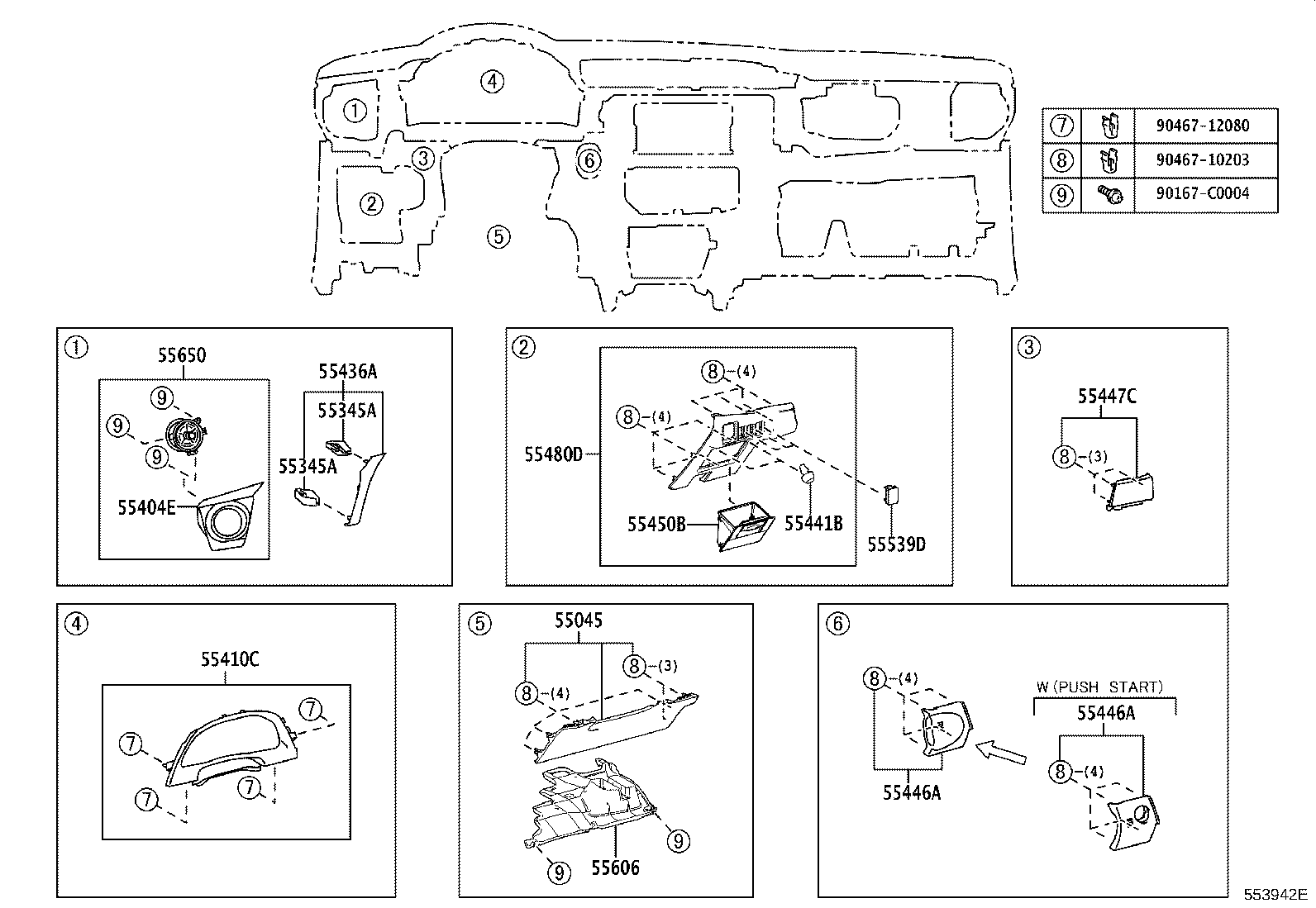 55045-02471-C0 PANEL SUB-ASSY, INSTRUMENT PANEL FINISH, LOWER product image