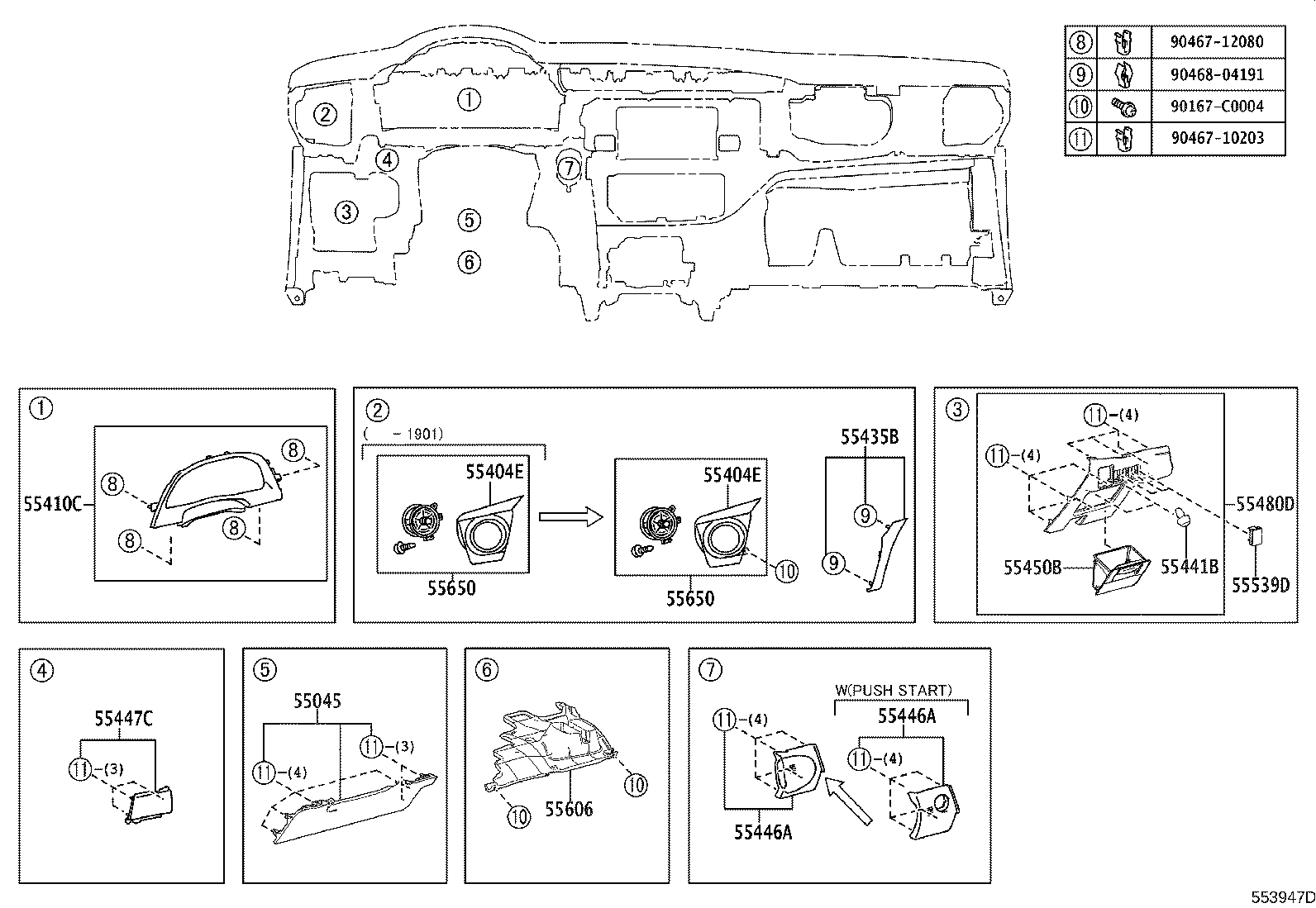 55405-YY010-C0 PANEL SUB-ASSY, INSTRUMENT CLUSTER FINISH, CENTER product image