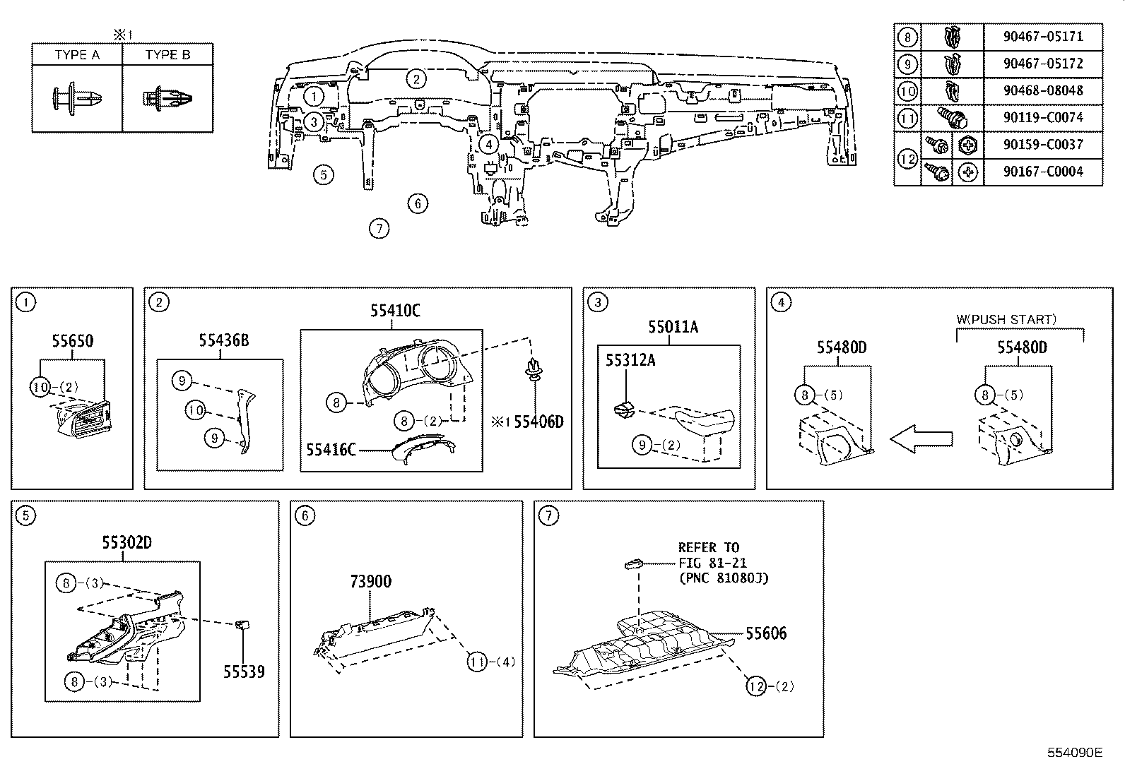 55405-06230 PANEL SUB-ASSY, INSTRUMENT CLUSTER FINISH, CENTER product image