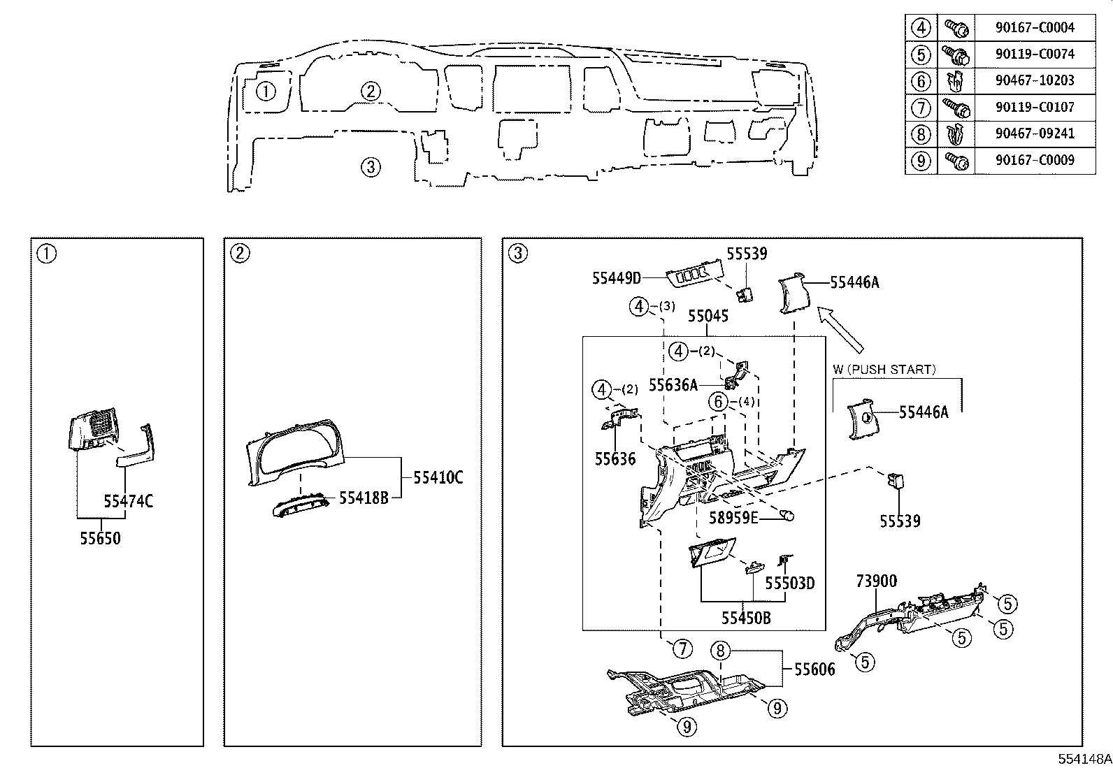 55306-0E080 BRACE SUB-ASSY, INSTRUMENT PANEL, NO.1 product image
