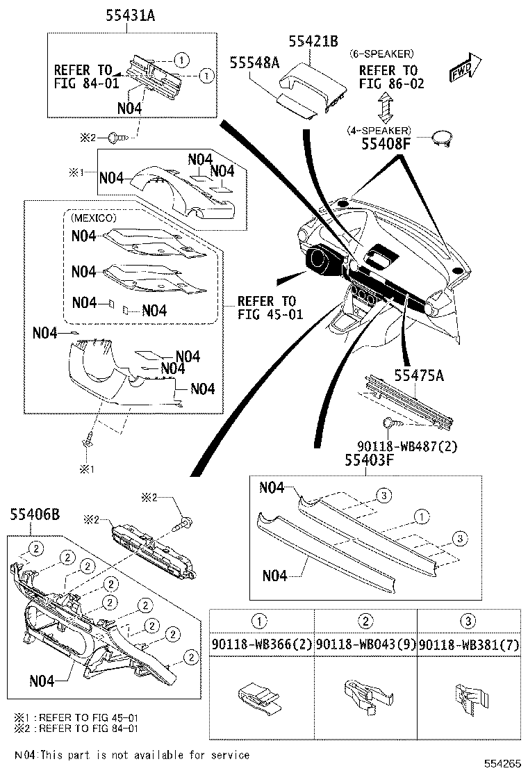 90118-WBA33 CUSHION, INSTRUMENT PANEL product image