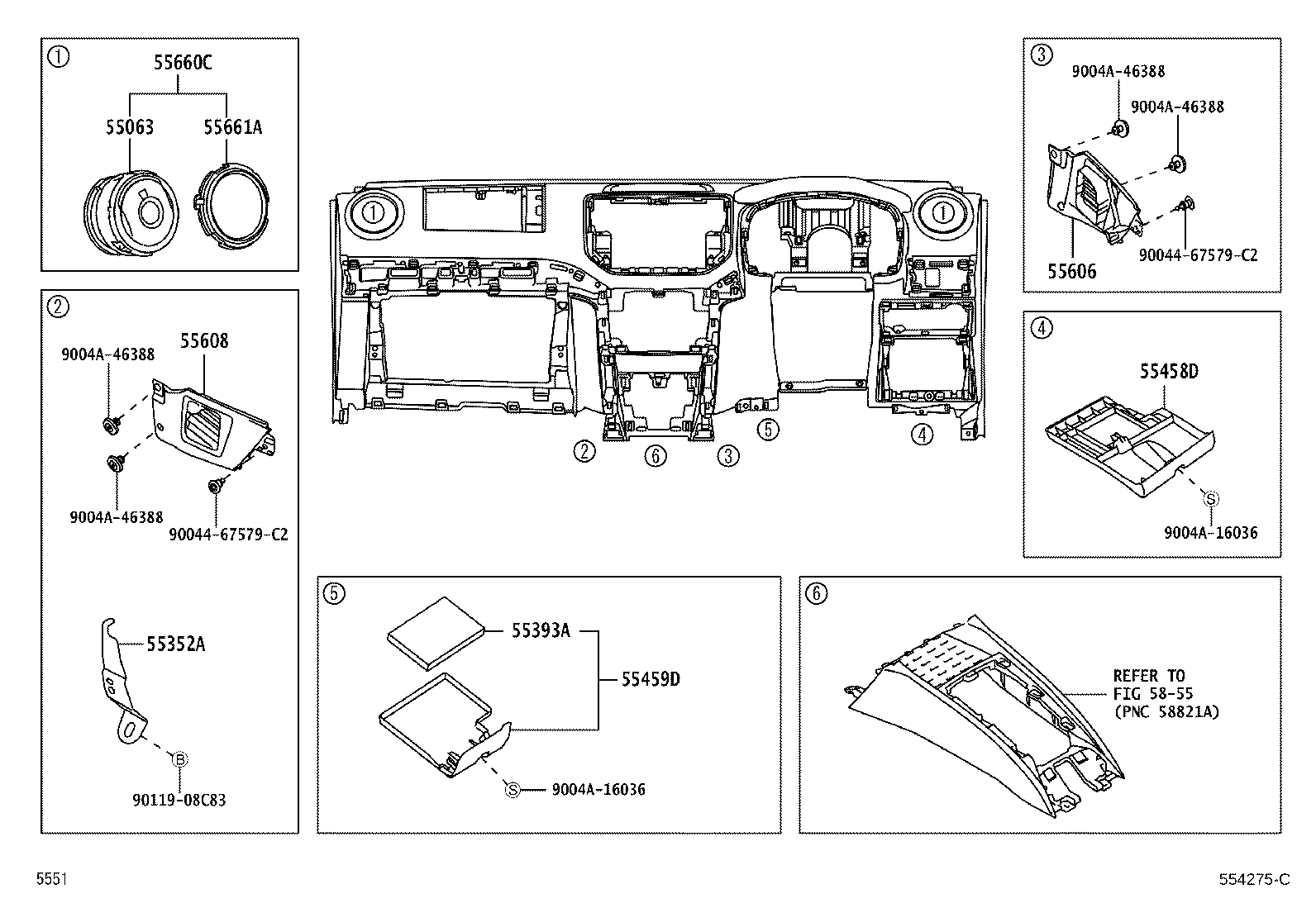 55355-BZ110 CUSHION, INSTRUMENT PANEL, NO.1 product image