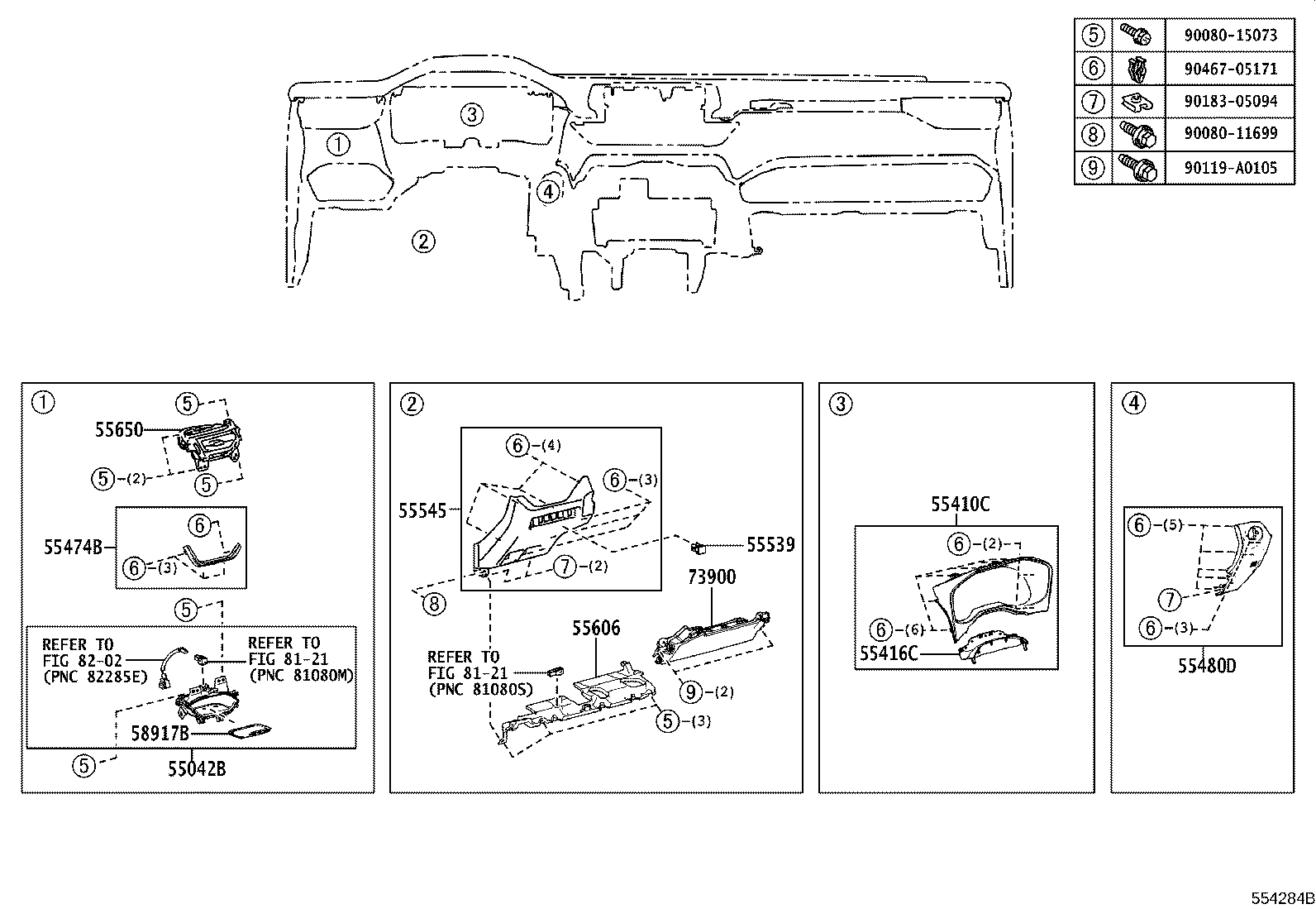 55042-0R010-C2 DOOR SUB-ASSY, INSTRUMENT PANEL BOX, NO.2 product image
