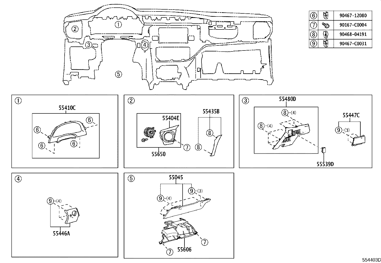 55302-02620-C1 PANEL SUB-ASSY, INSTRUMENT, UPPER product image