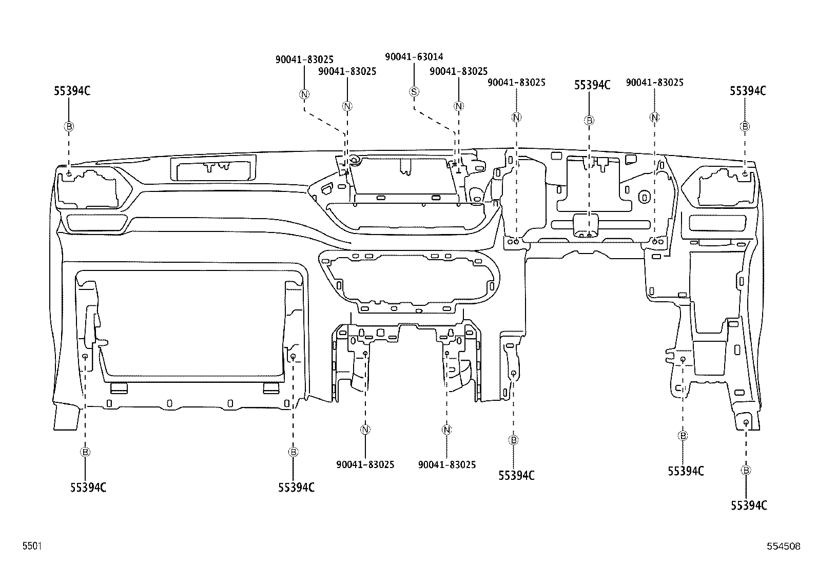 55349-B1020 CUSHION, INSTRUMENT PANEL product image