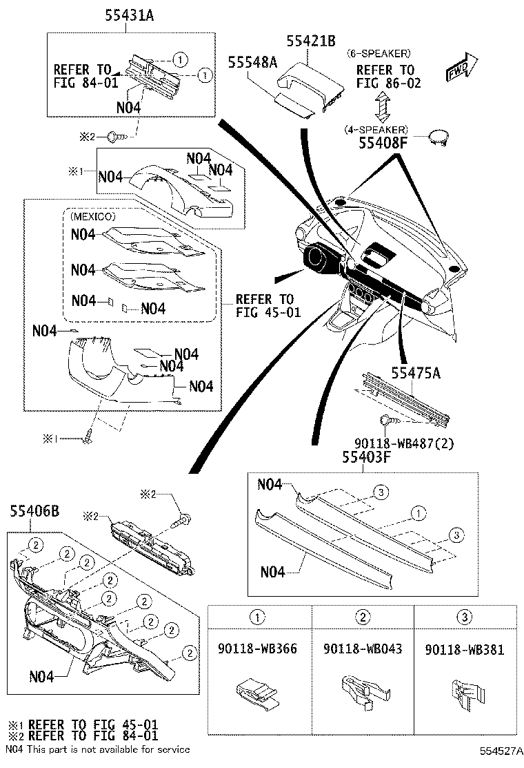 90118-WBA33 CUSHION, INSTRUMENT PANEL product image