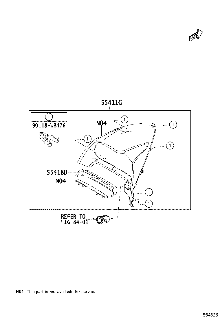 90118-WBA33 CUSHION, INSTRUMENT PANEL product image