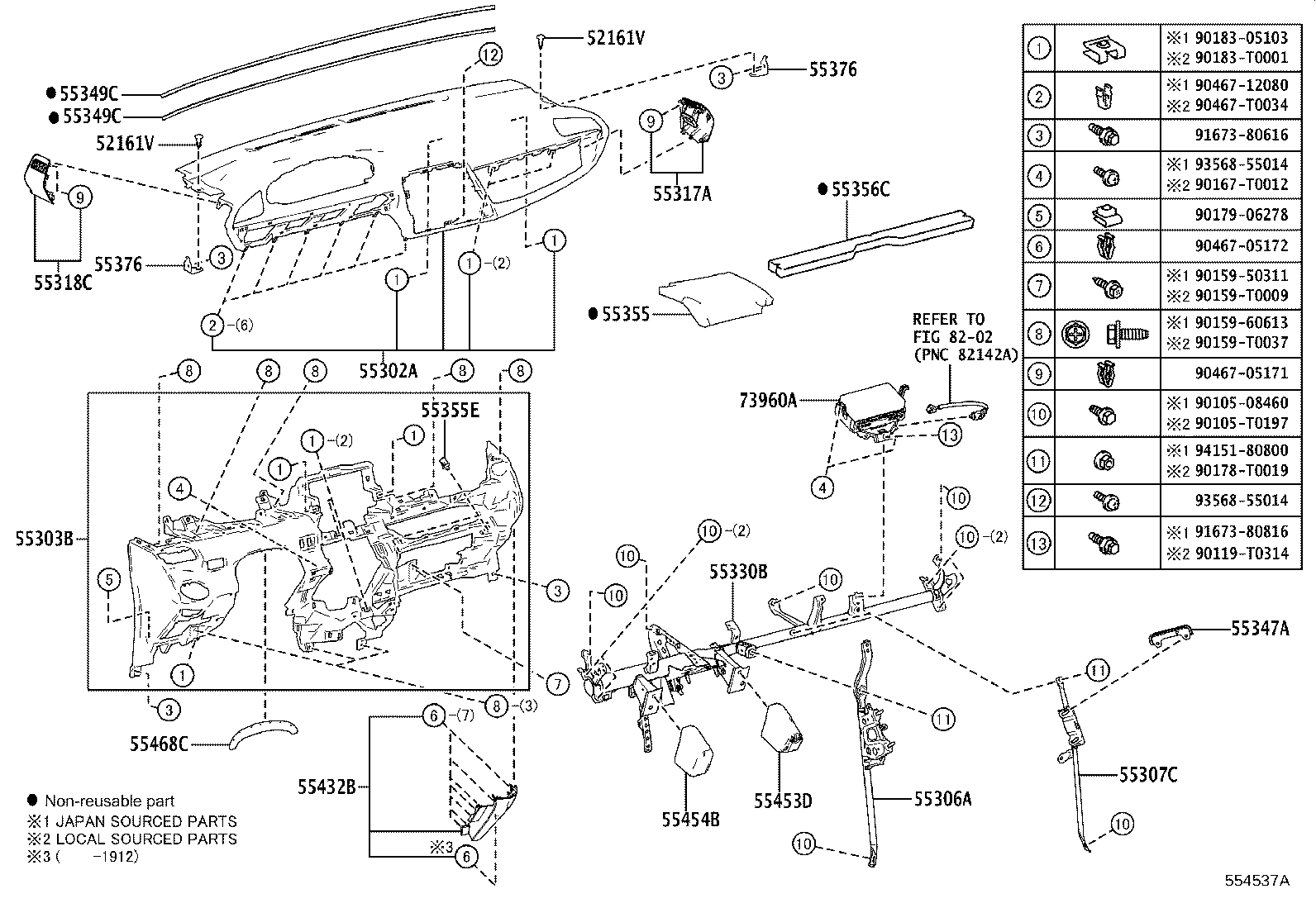 55302-0D230-C0 PANEL SUB-ASSY, INSTRUMENT, UPPER product image