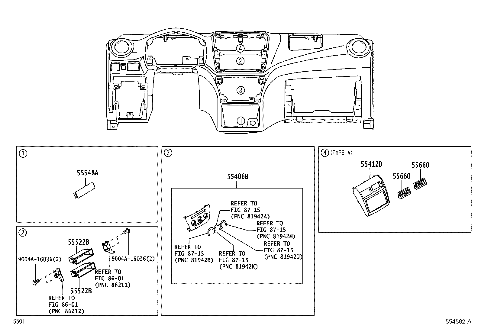 55355-BZ100 CUSHION, INSTRUMENT PANEL, NO.1 product image