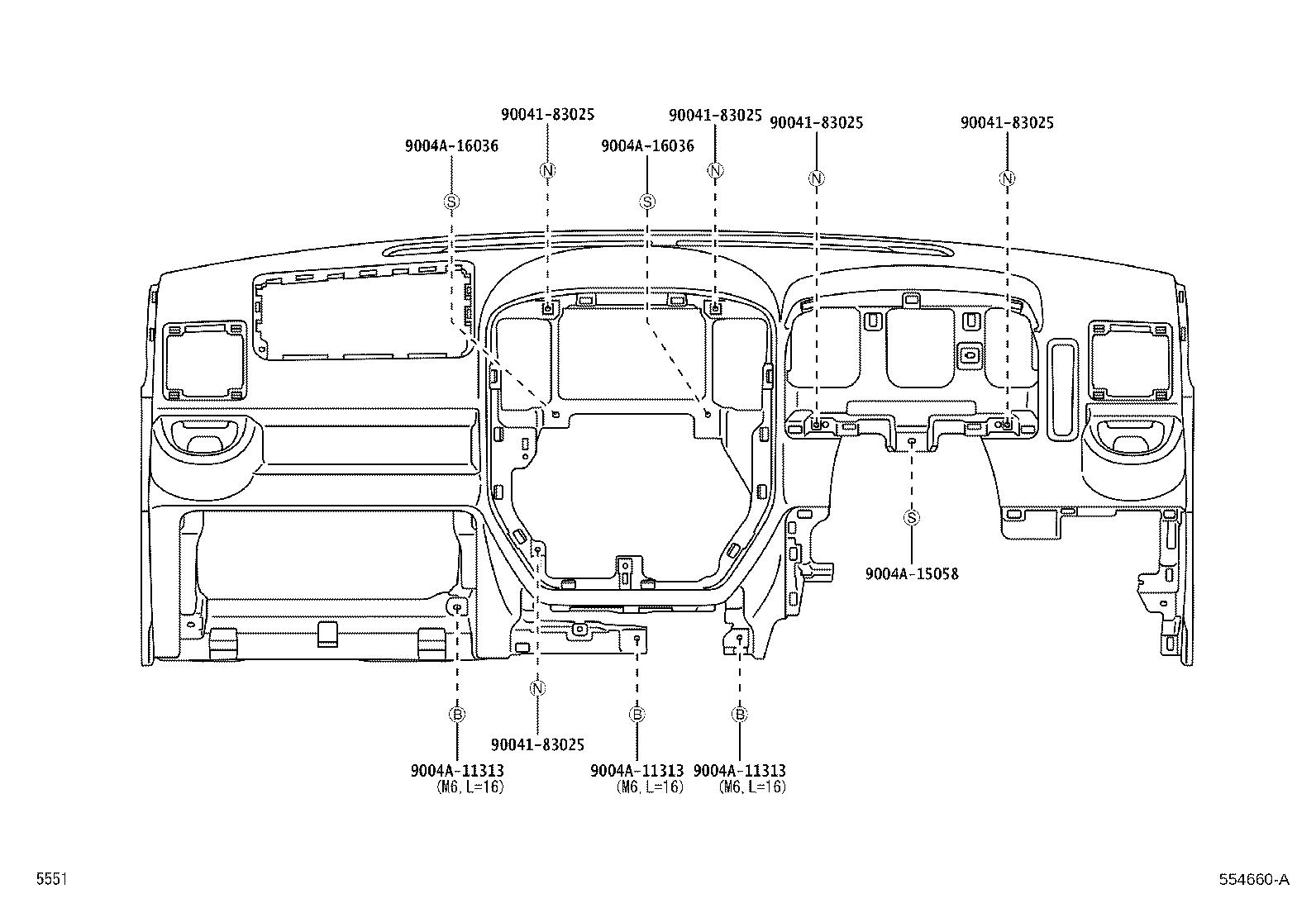55355-BZ070 CUSHION, INSTRUMENT PANEL, NO.1 product image