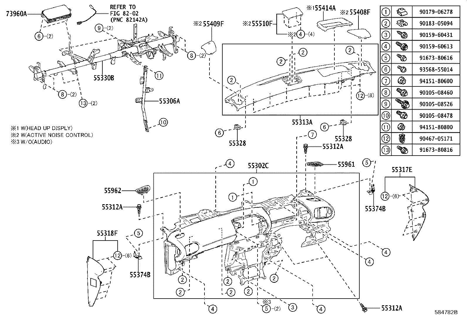 55405-K0010 PANEL SUB-ASSY, INSTRUMENT CLUSTER FINISH, CENTER product image