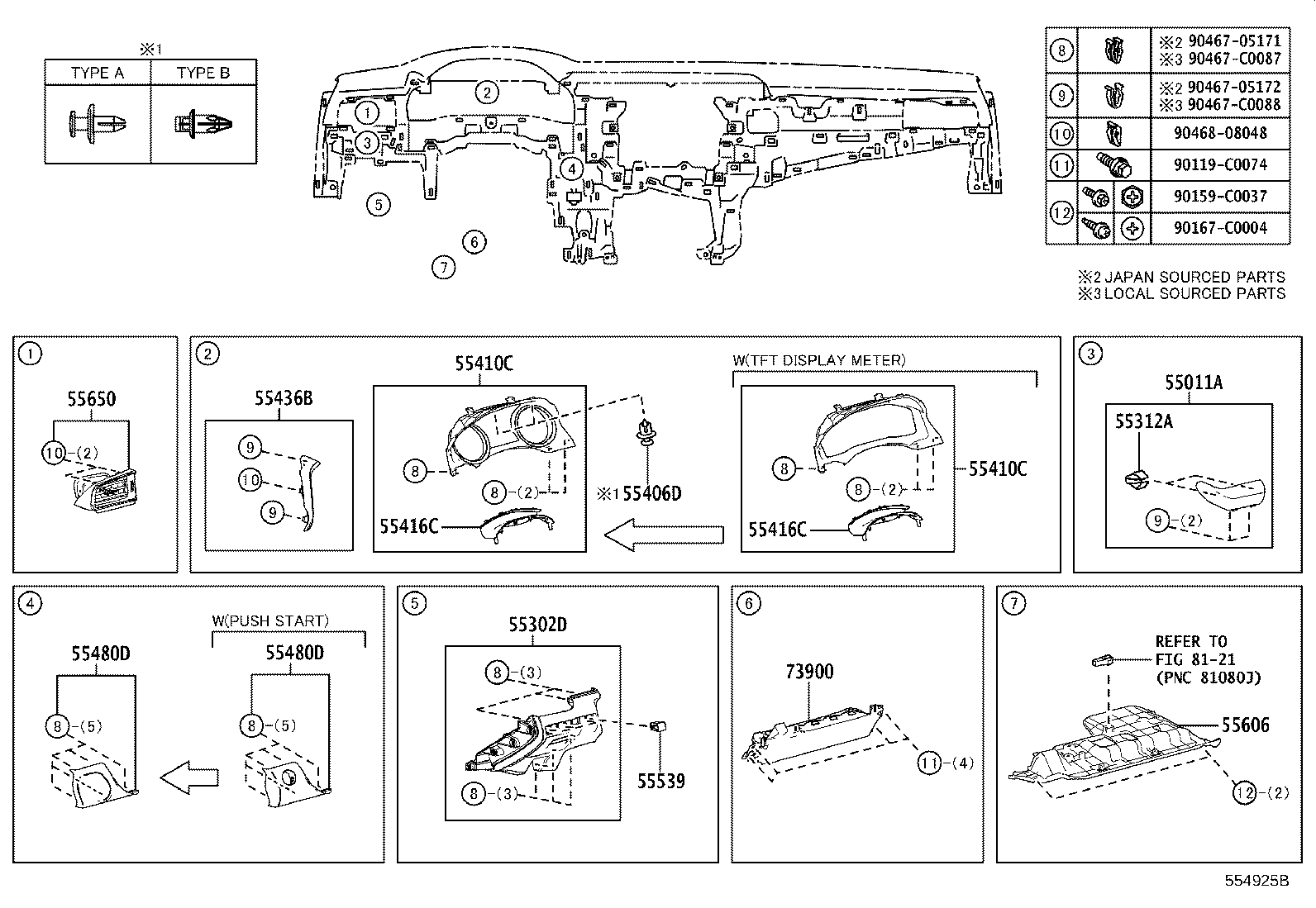 55405-06230 PANEL SUB-ASSY, INSTRUMENT CLUSTER FINISH, CENTER product image