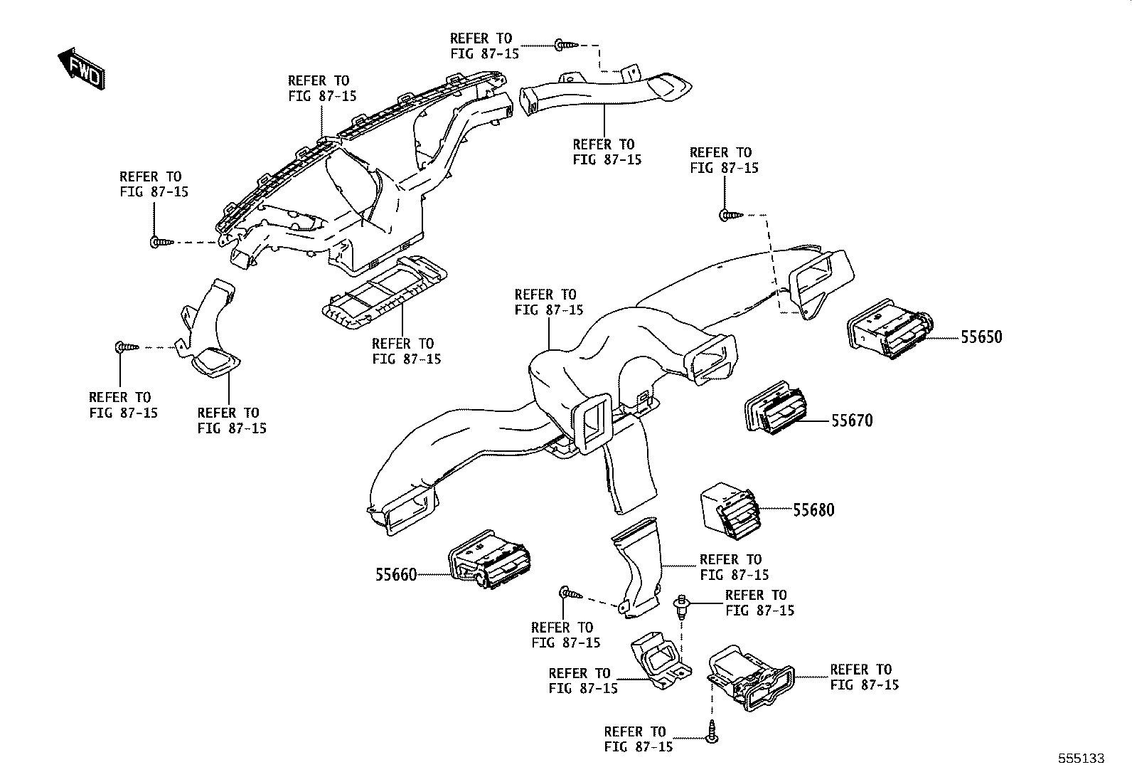 55302-WC006 PANEL SUB-ASSY, INSTRUMENT, UPPER product image