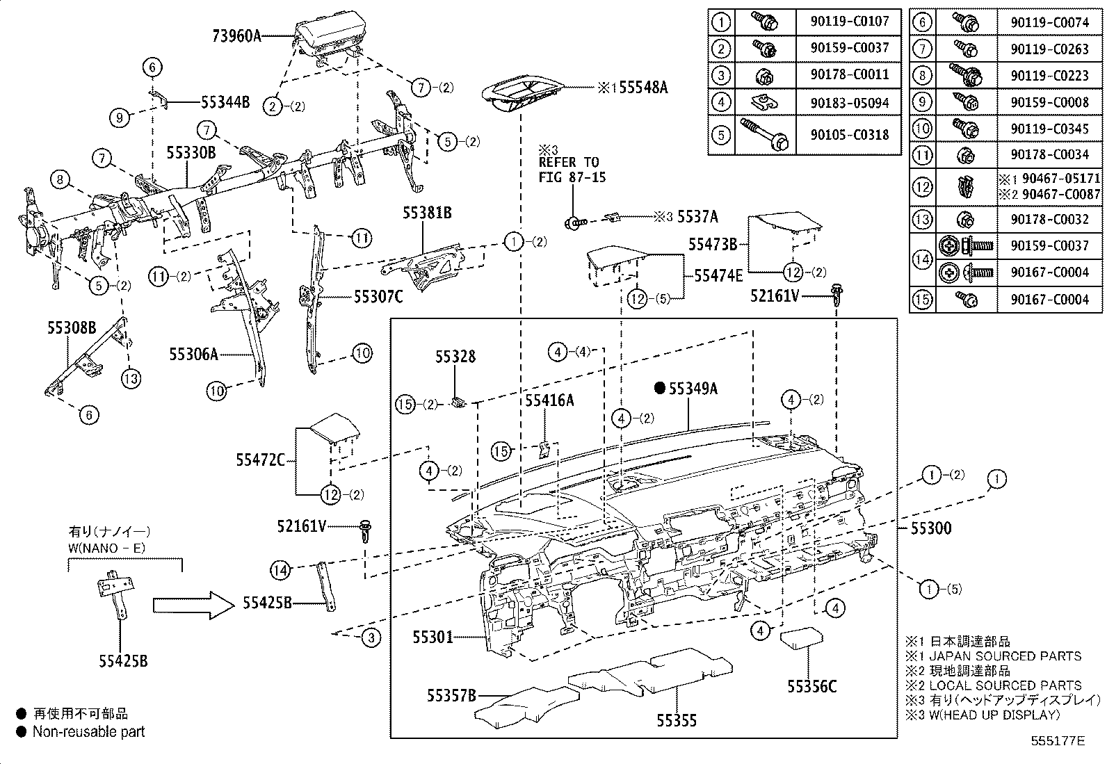 55405-08100 PANEL SUB-ASSY, INSTRUMENT CLUSTER FINISH, CENTER product image