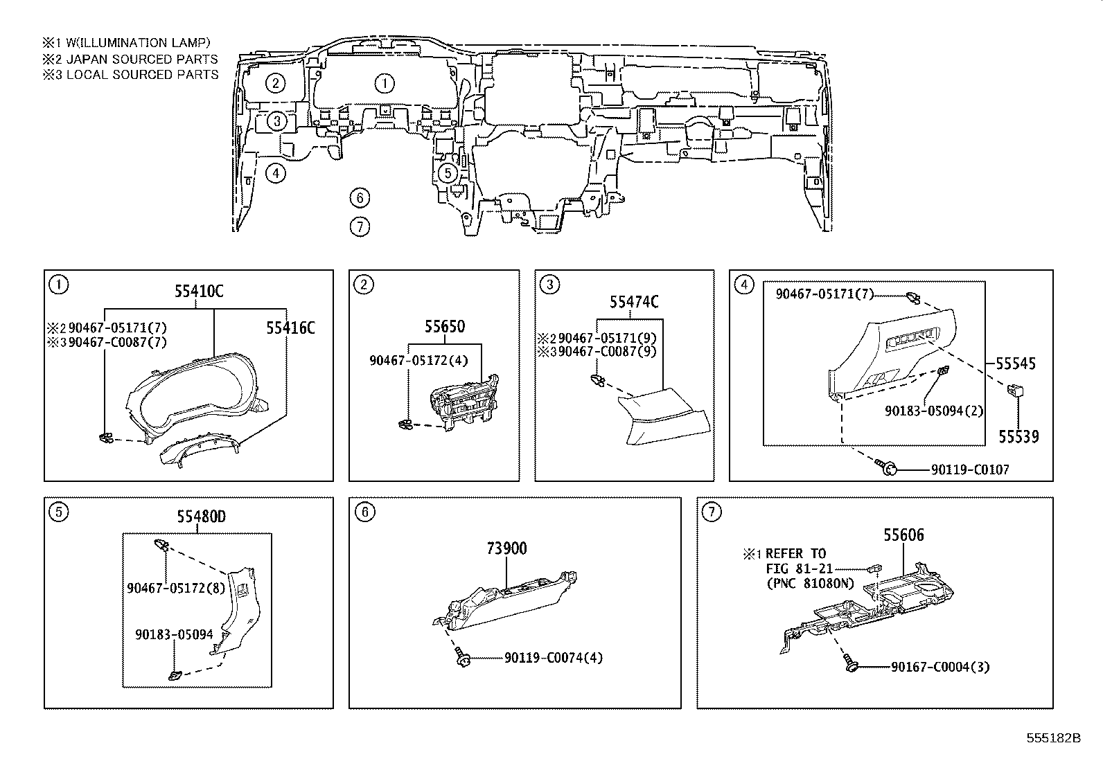 55349-0R040 CUSHION, INSTRUMENT PANEL product image