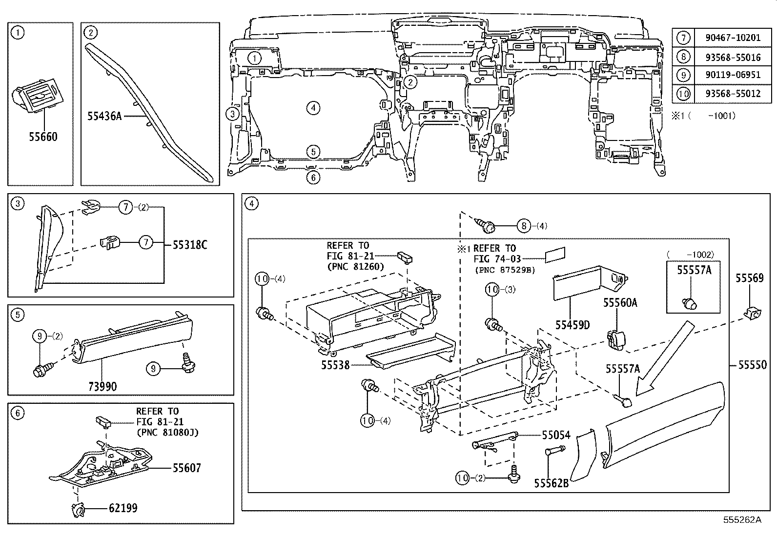 55302-75050-C0 PANEL SUB-ASSY, INSTRUMENT, UPPER product image
