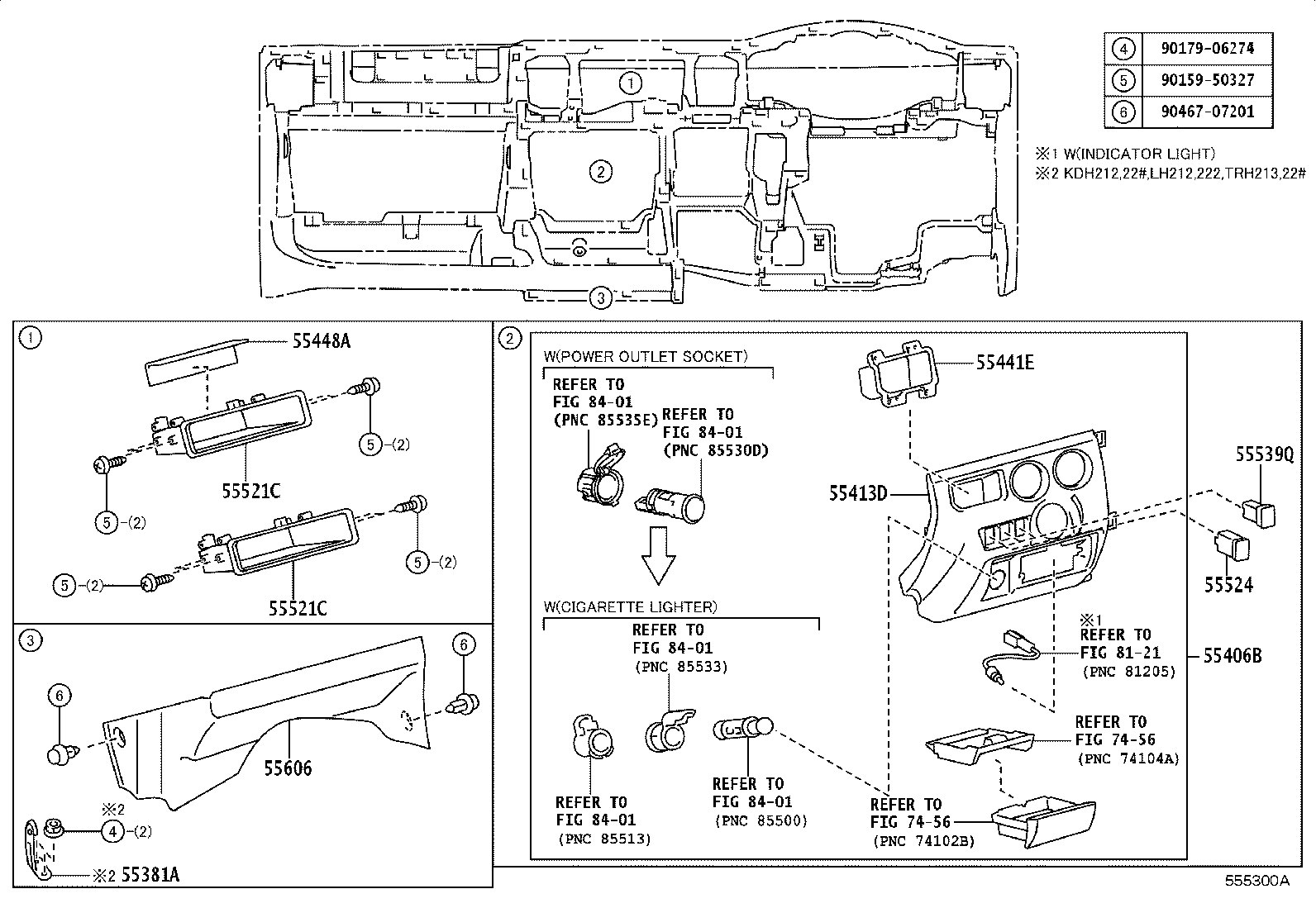 55405-26260-B2 PANEL SUB-ASSY, INSTRUMENT CLUSTER FINISH, CENTER product image