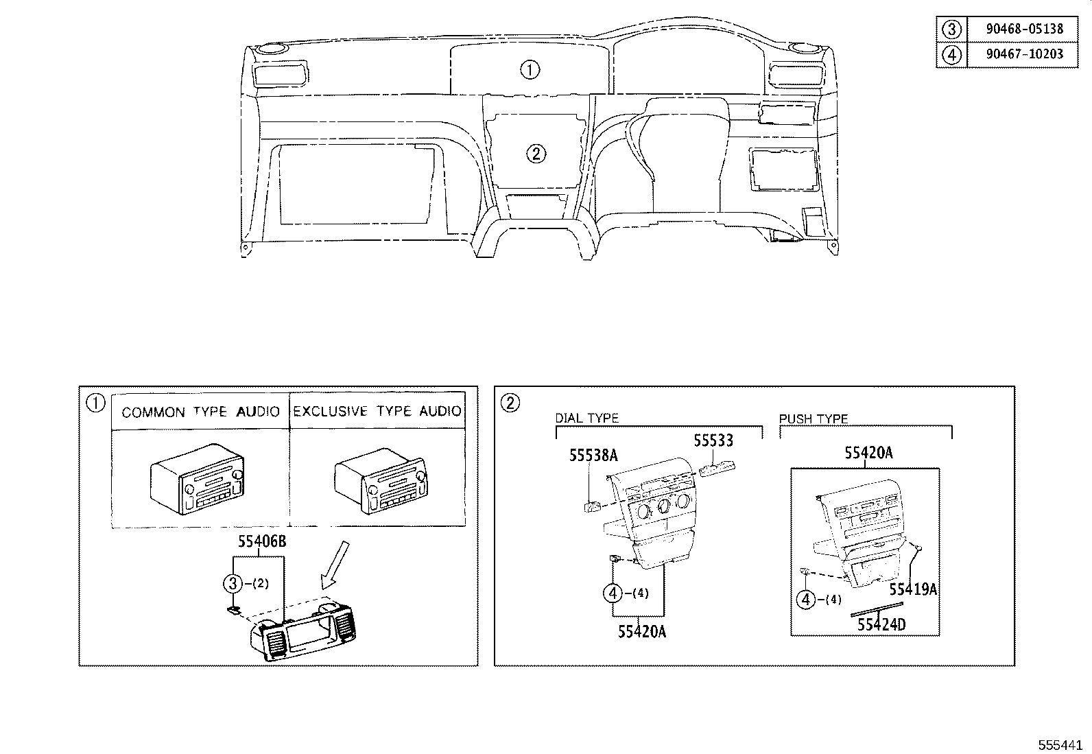 55302-02080-B0 PANEL SUB-ASSY, INSTRUMENT, UPPER product image