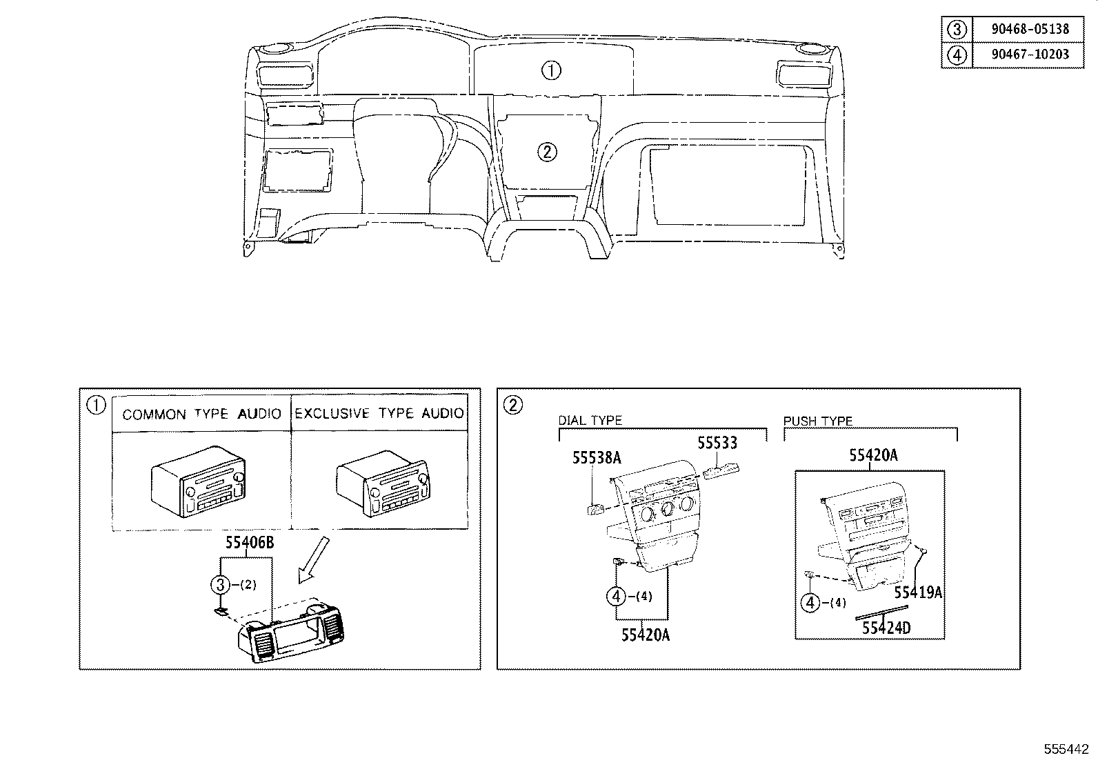 55302-02080-B0 PANEL SUB-ASSY, INSTRUMENT, UPPER product image