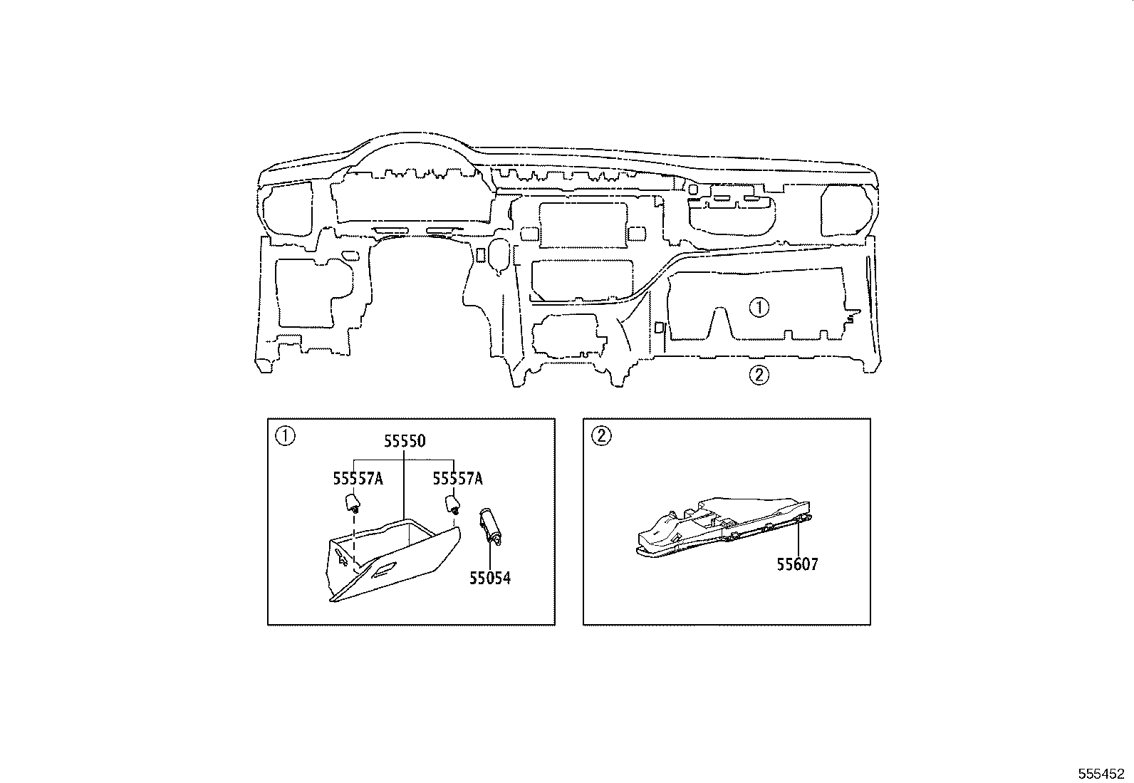55302-02620-C1 PANEL SUB-ASSY, INSTRUMENT, UPPER product image