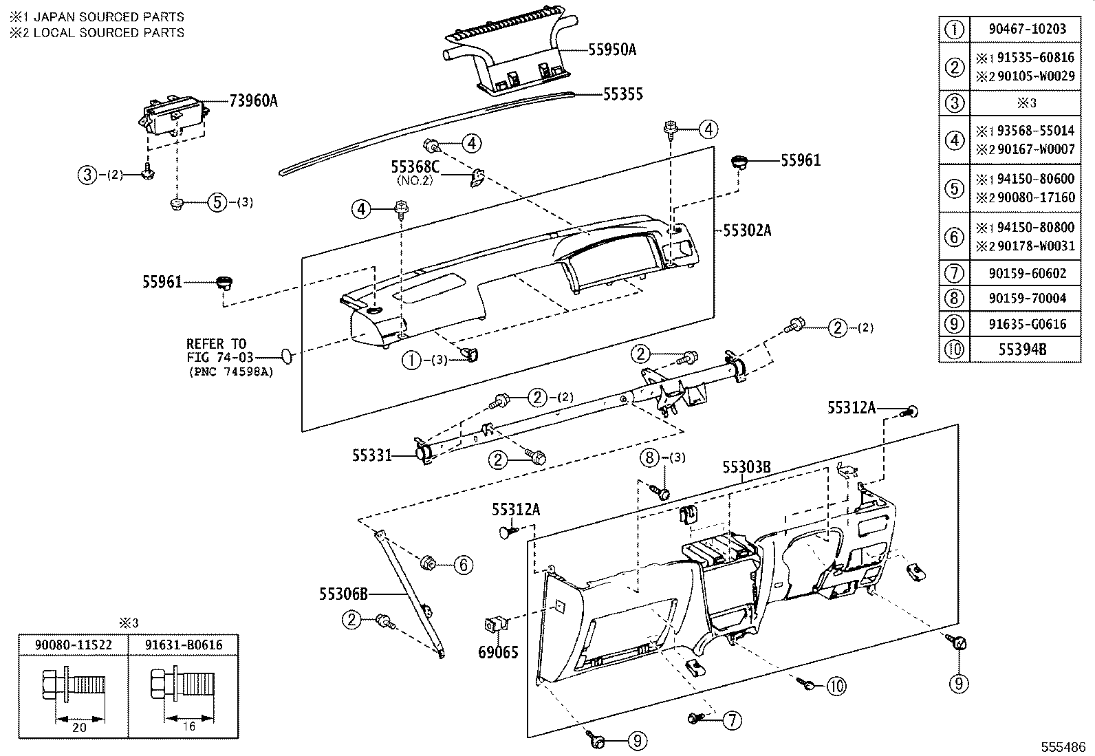 55302-02080-B0 PANEL SUB-ASSY, INSTRUMENT, UPPER product image