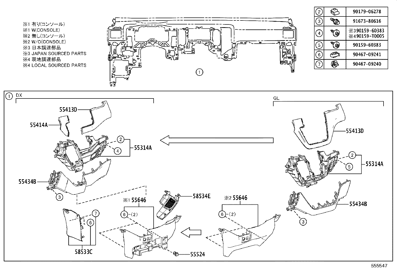 55944-26060 PANEL SUB-ASSY, INSTRUMENT CLUSTER FINISH, CENTER product image