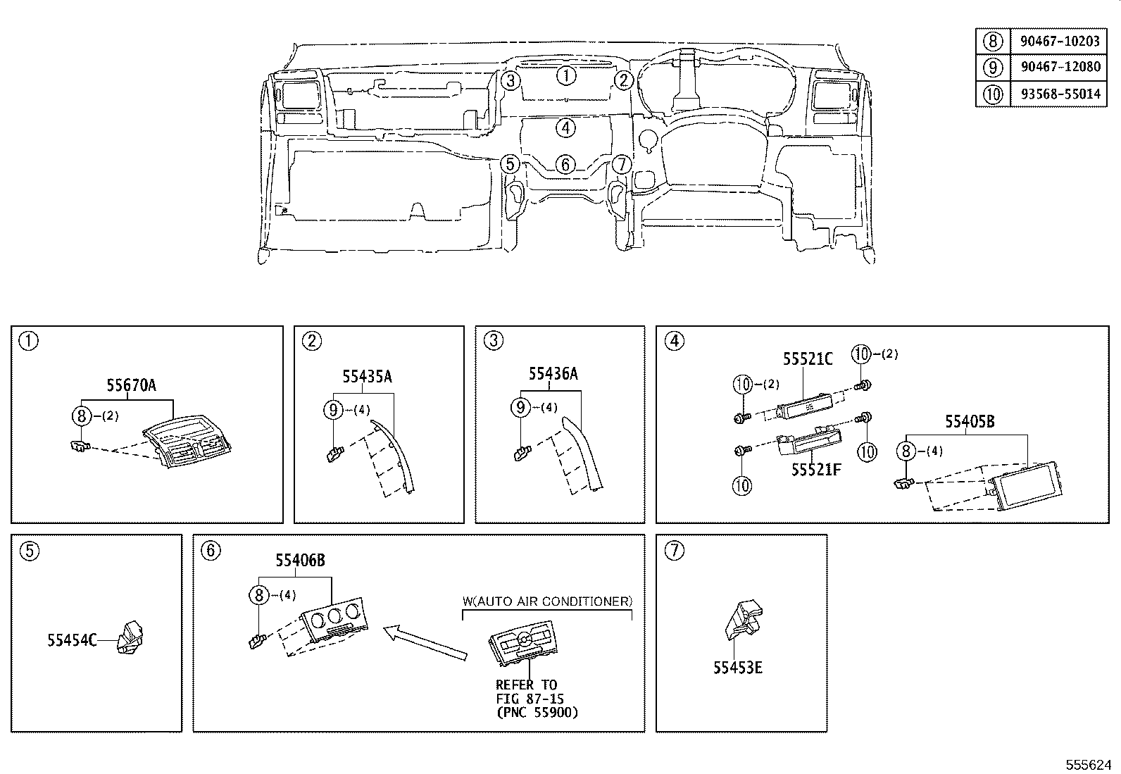 55302-12080-B2 PANEL SUB-ASSY, INSTRUMENT, UPPER product image