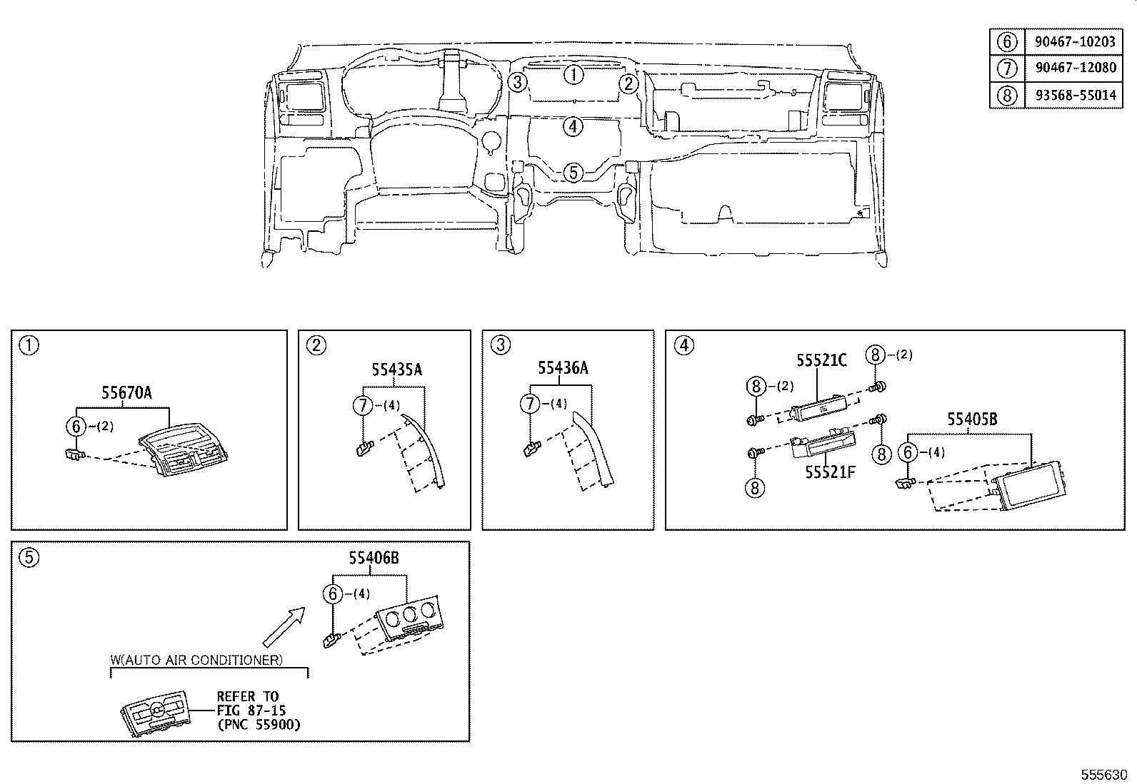 55302-12160-E1 PANEL SUB-ASSY, INSTRUMENT, UPPER product image