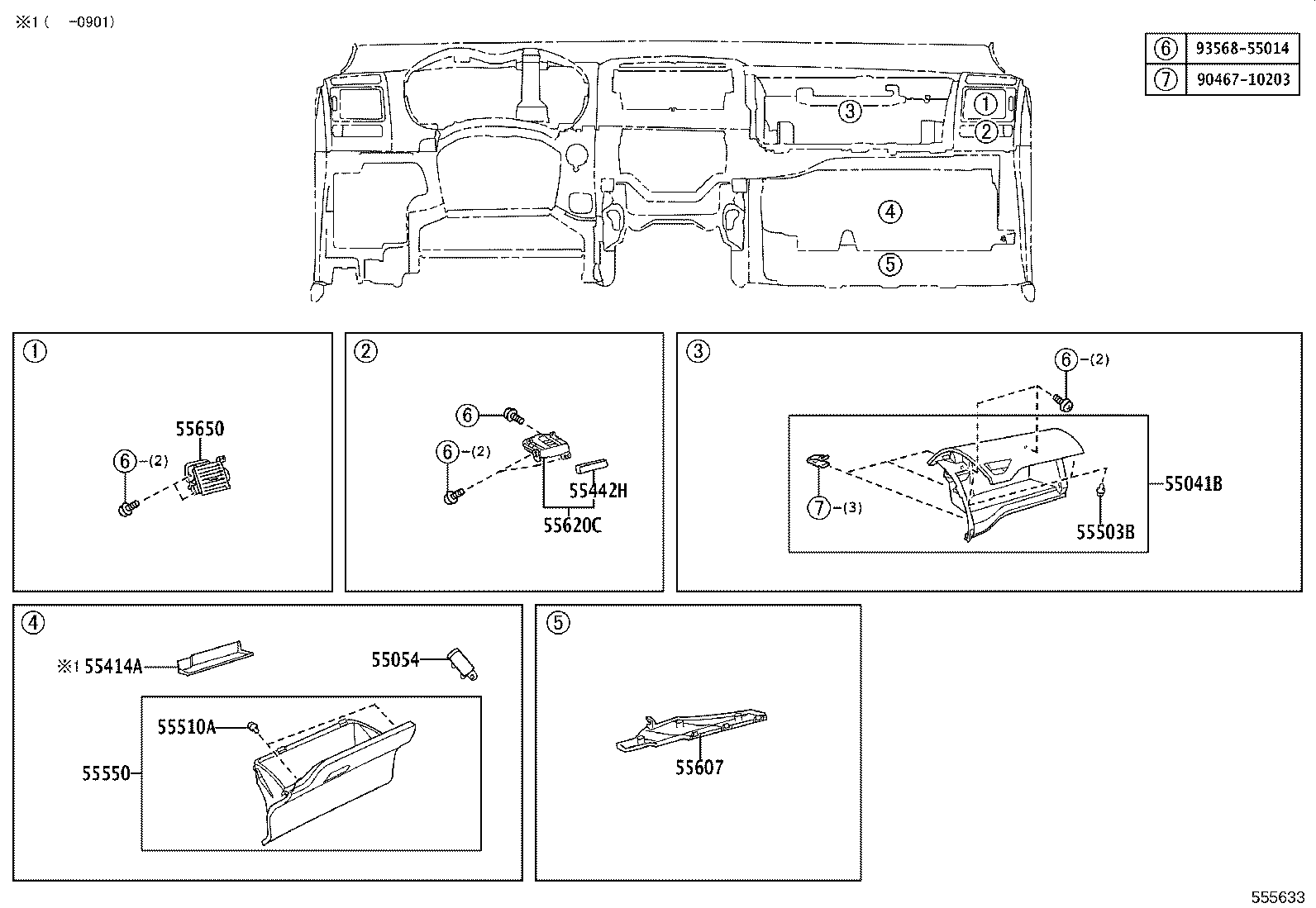 55302-12160-E1 PANEL SUB-ASSY, INSTRUMENT, UPPER product image