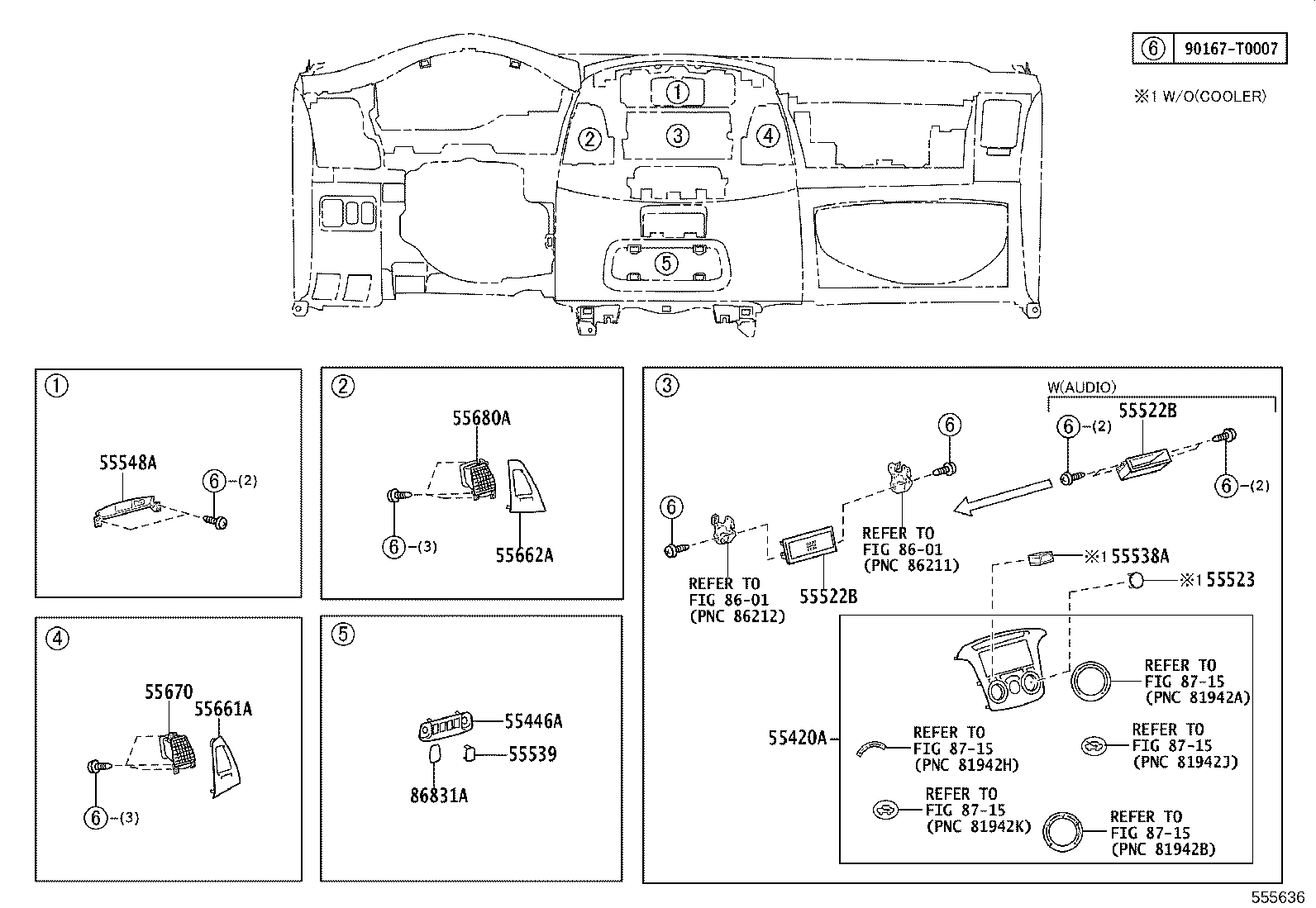 55302-0K040-E0 PANEL SUB-ASSY, INSTRUMENT, UPPER product image