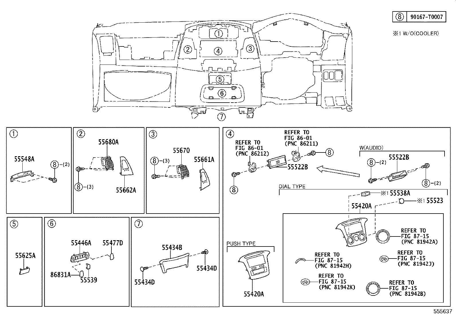 55302-0K040-E0 PANEL SUB-ASSY, INSTRUMENT, UPPER product image